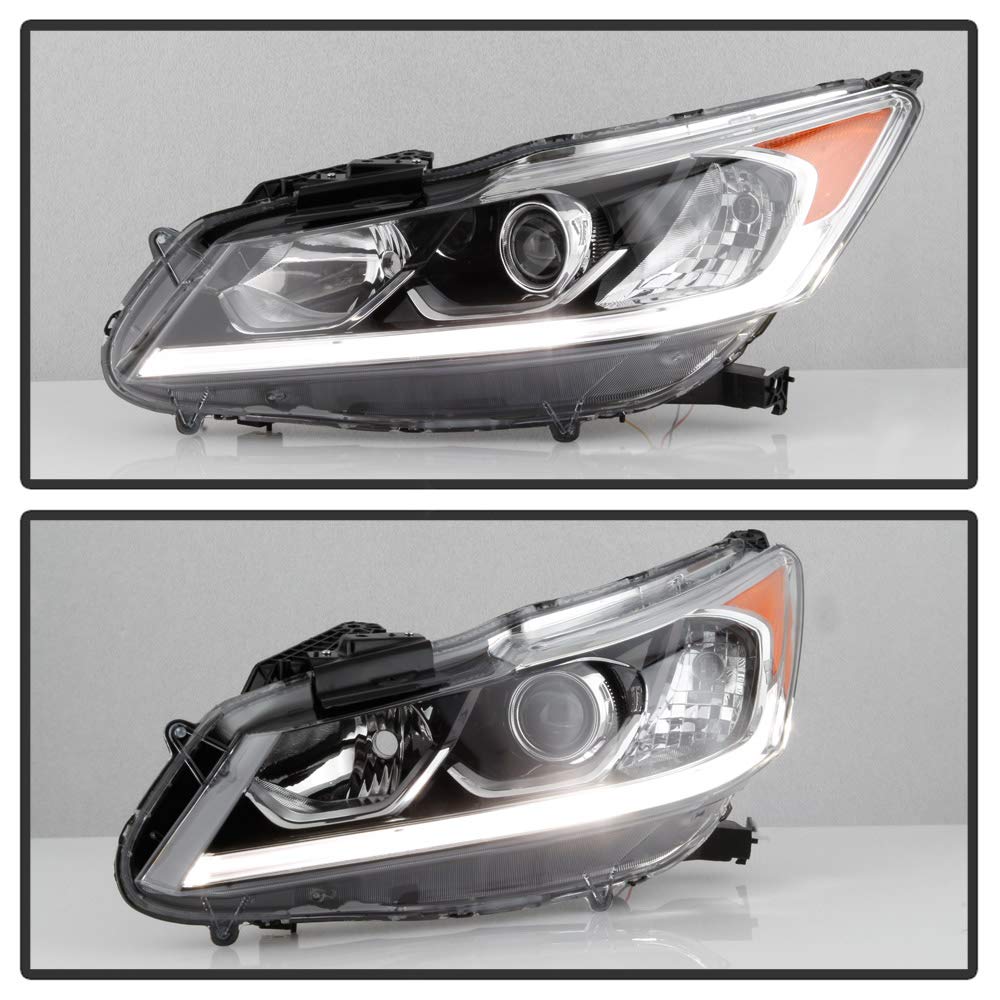 ACANII LED Projector Headlights Assembly Set for 2016-2017 Honda Accord EX/EX-L/Sport - DRL Headlamps Pair (Driver & Passenger Side) - Upgrade Your Ride with Bright, Energy-Efficient Lighting for Night Driving and Enhanced Visibility