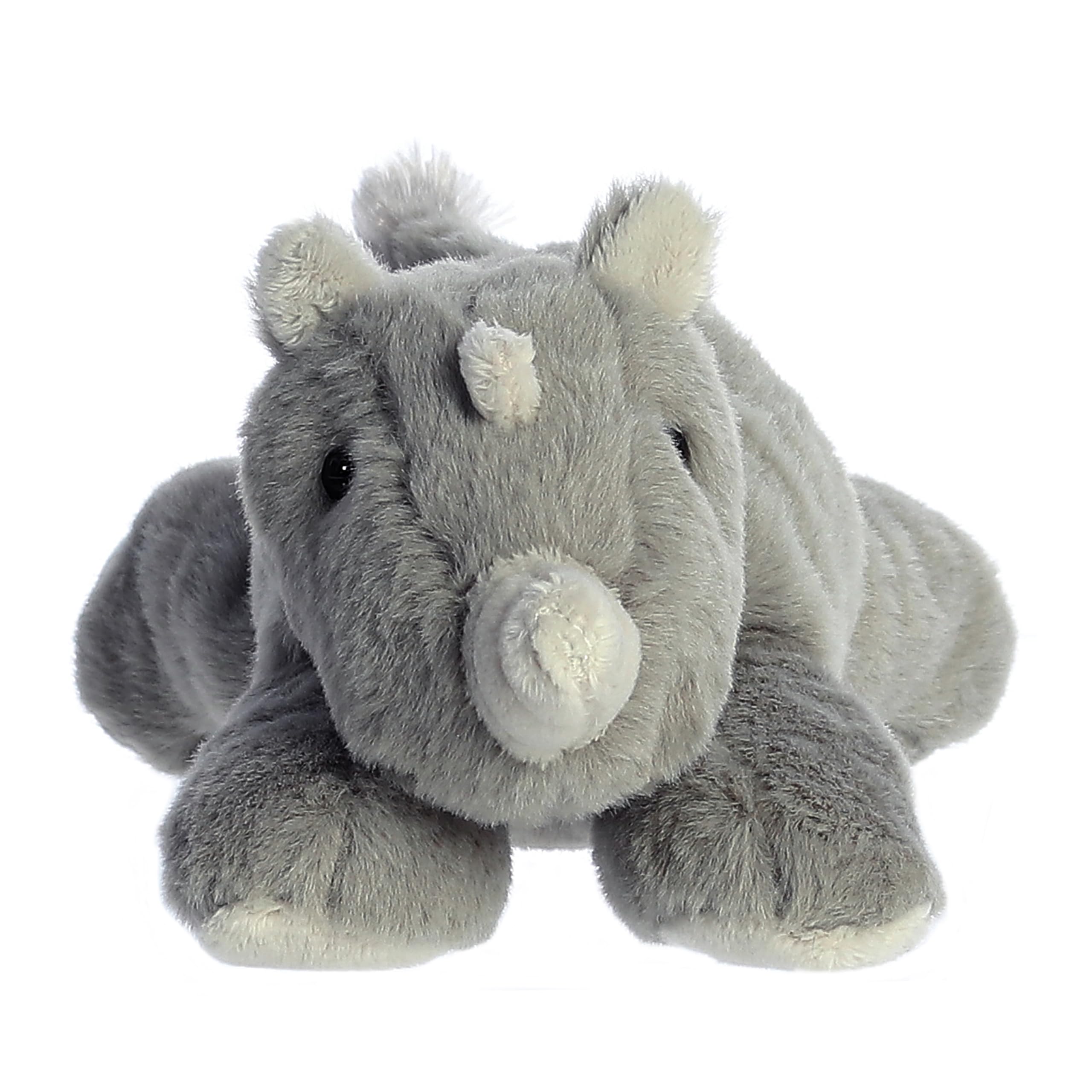 Aurora® Mini Flopsie™ Gray Rhino Stuffed Animal - 8
