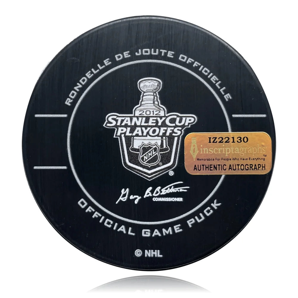 Jonathan Quick Autographed LA Kings 2012 Stanley Cup Hockey Puck - Signed with IGM COA - Perfect for Hockey Fans, Collectors, and Sports Memorabilia Displays