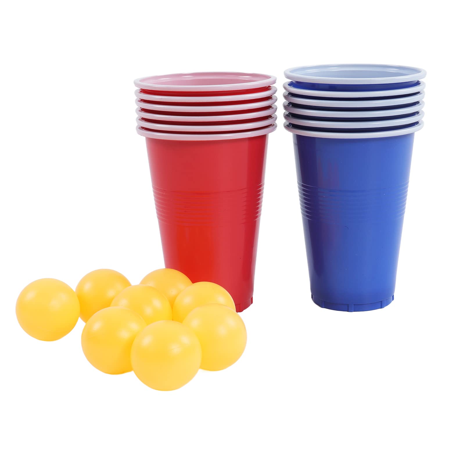 KUIDAMOS Beer Pong Game Set - 12 Cups Drinking Props for Holiday Parties, Game Nights & Social Gatherings
