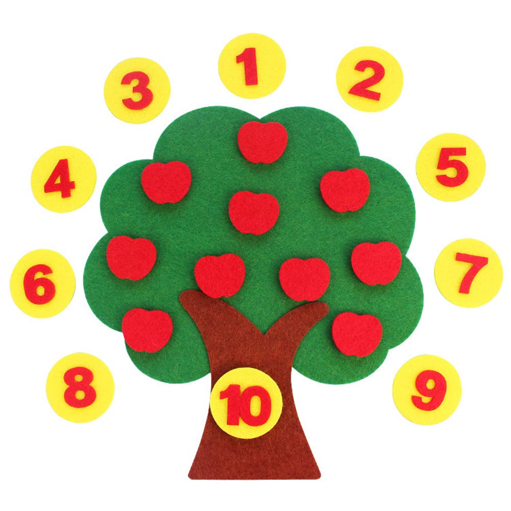 BARMI DIY Craft Cloth Apple Tree Shape Educational Toy for Kids - Cognitive Learning & Color Matching Game | Perfect Gift for Toddlers & Preschoolers | Fun Classroom & Homeschool Activity