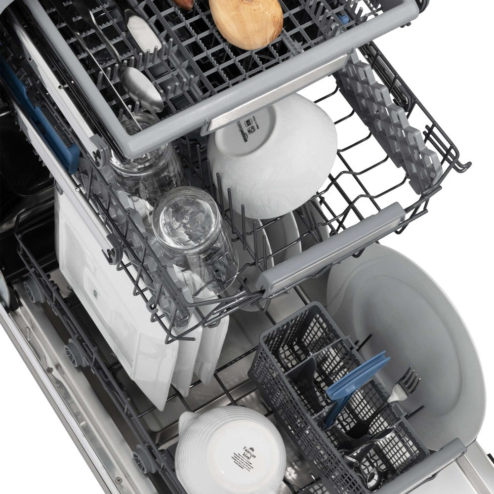ZLINE 18 Inch Tallac Series 3rd Rack Top Control Panel Ready Dishwasher with Stainless Steel Tub - 51dBA Ultra Quiet (DWV 18) - Perfect for Modern Kitchens and Open Concept Homes