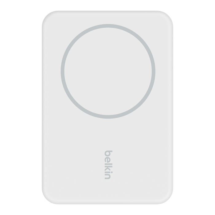 Belkin MG 5000mAh Portable Power Bank - High Capacity White External Battery Charger for iPhone, Samsung, Android Phones - Perfect for Travel, Camping & Emergency Power Backup