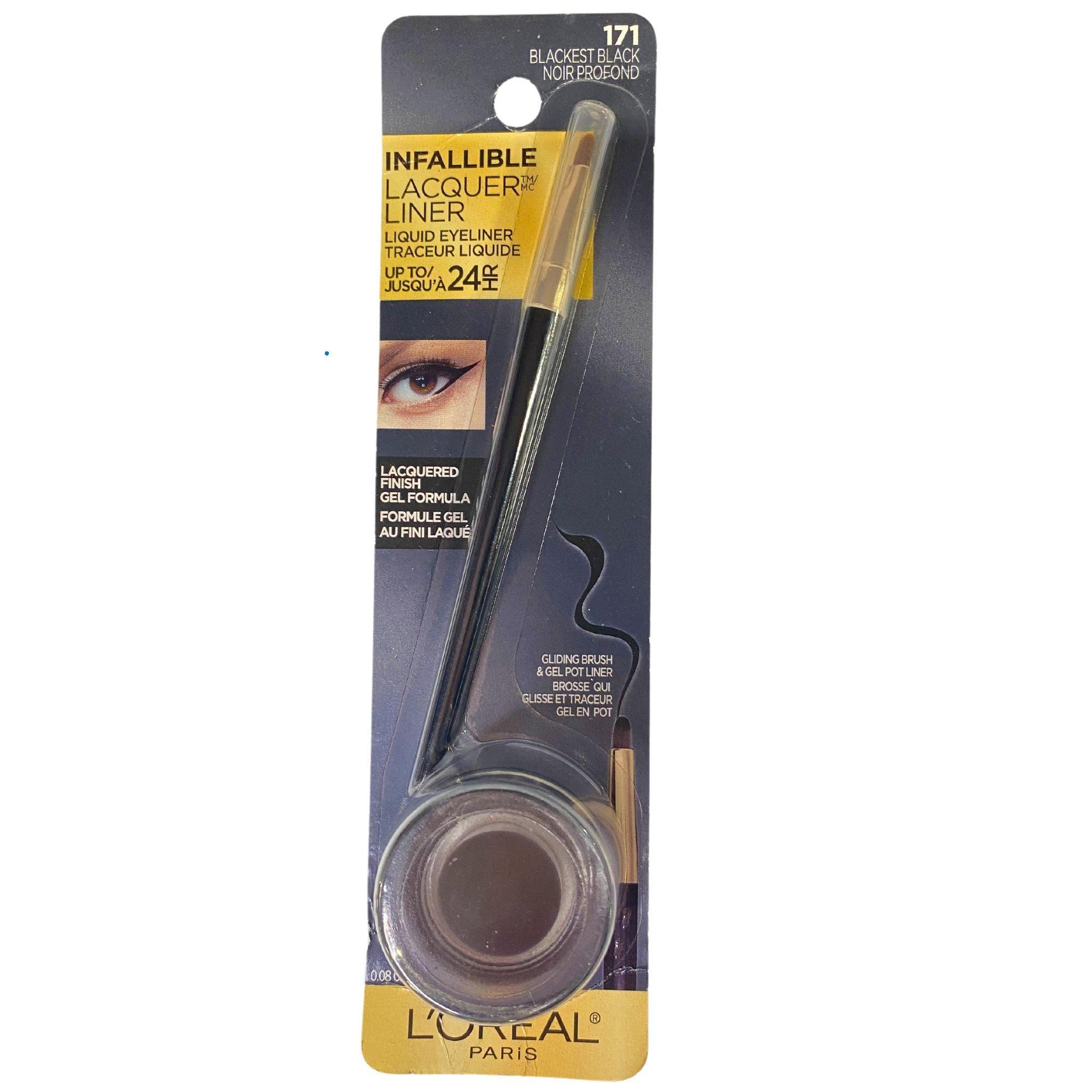 L'Oreal Paris Infallible Liquid Eyeliner - 171 Blackest Black (0.08oz) - 50 Pack Bulk - Long Lasting Smudge Proof Waterproof Eyeliner - Perfect for Daily Makeup, Party Looks & Professional Use