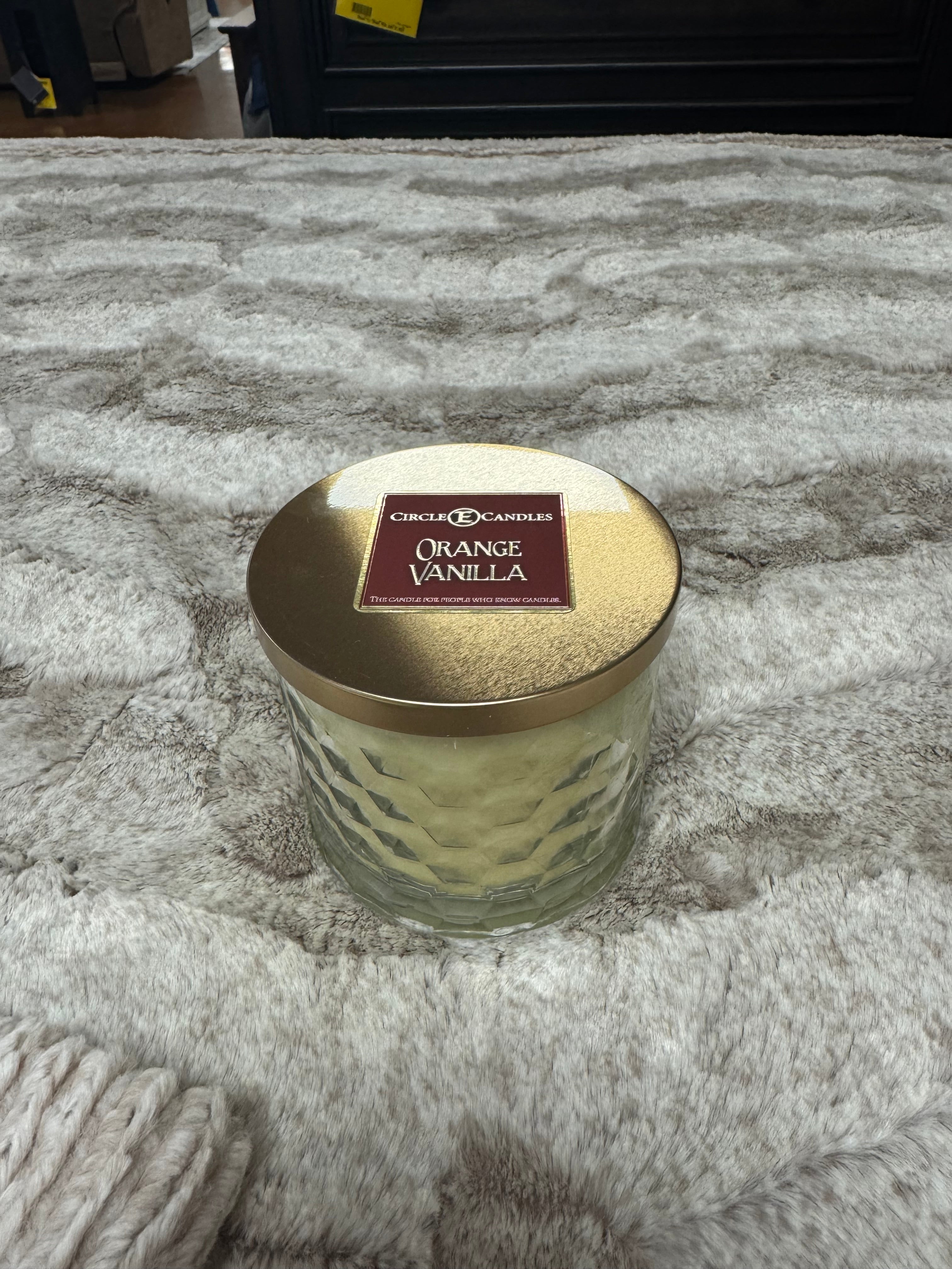 Circle E Orange Vanilla Scented Candle 17oz - Long-Lasting Aromatherapy for Home, Office & Relaxation
