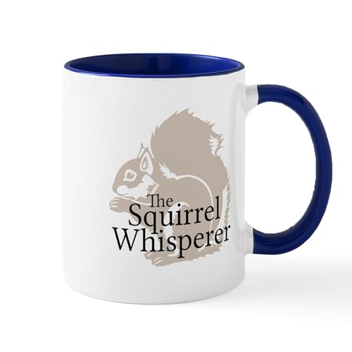 White/Navy Inside - The Squirrel Whisperer Mugs