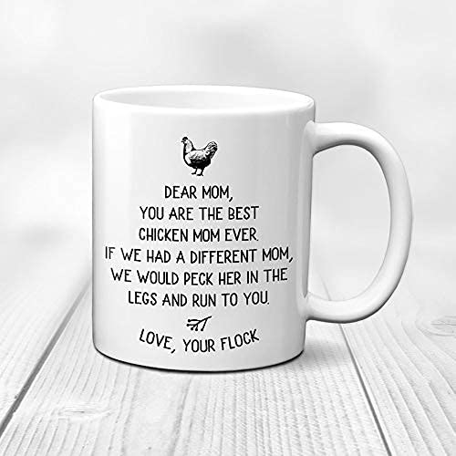 Funny Chicken Mom Coffee Mug - Crazy Chicken Lady Gift for Backyard Farmers & Homesteaders - Unique Chicken Themed Kitchen Decor for Christmas & Everyday Use - Perfect for Coffee, Tea & Farmhouse Decor