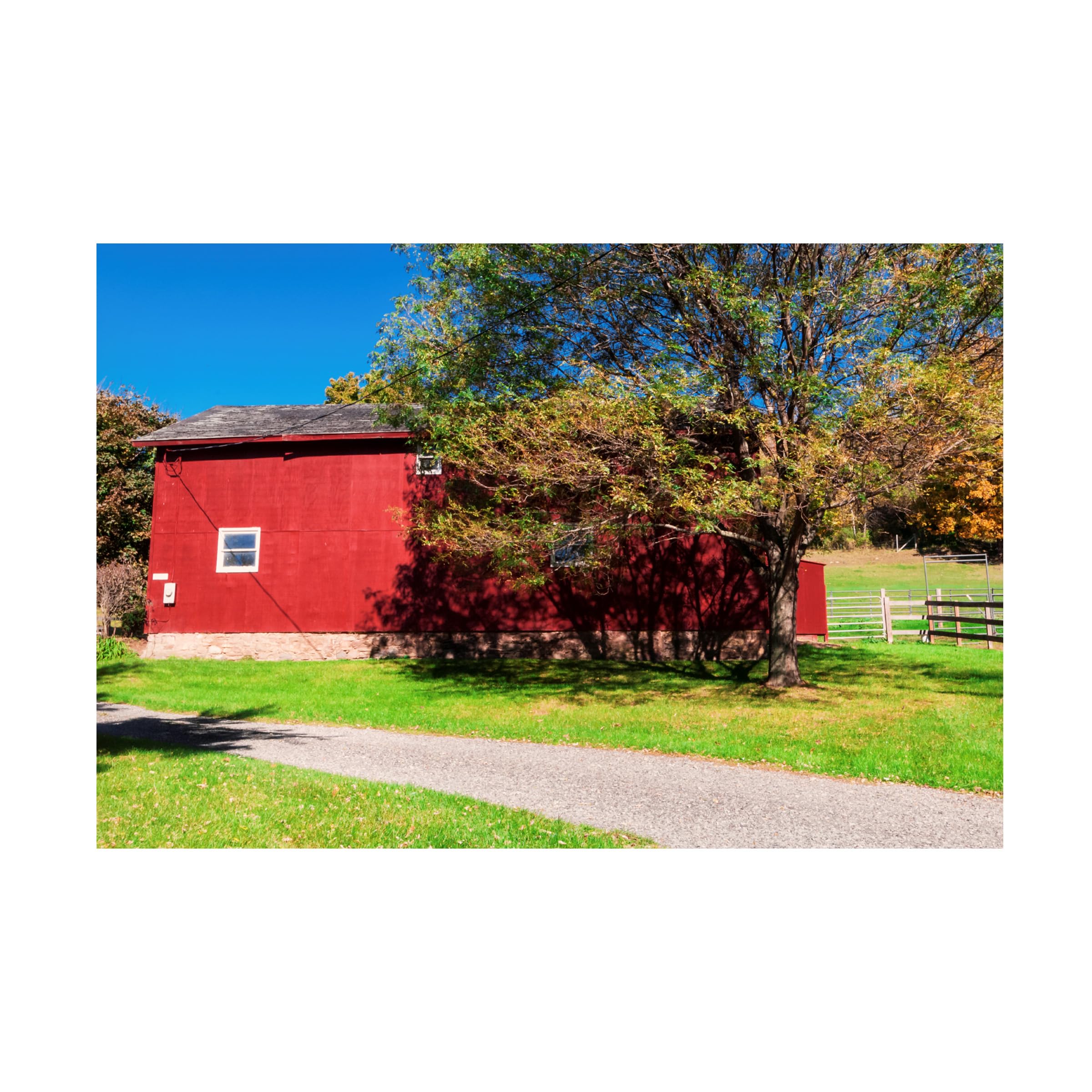 Anthony Paladino 'The Red Barn' Canvas Art Print - Premium Trademark Fine Art Wall Decor for Living Room, Bedroom & Office