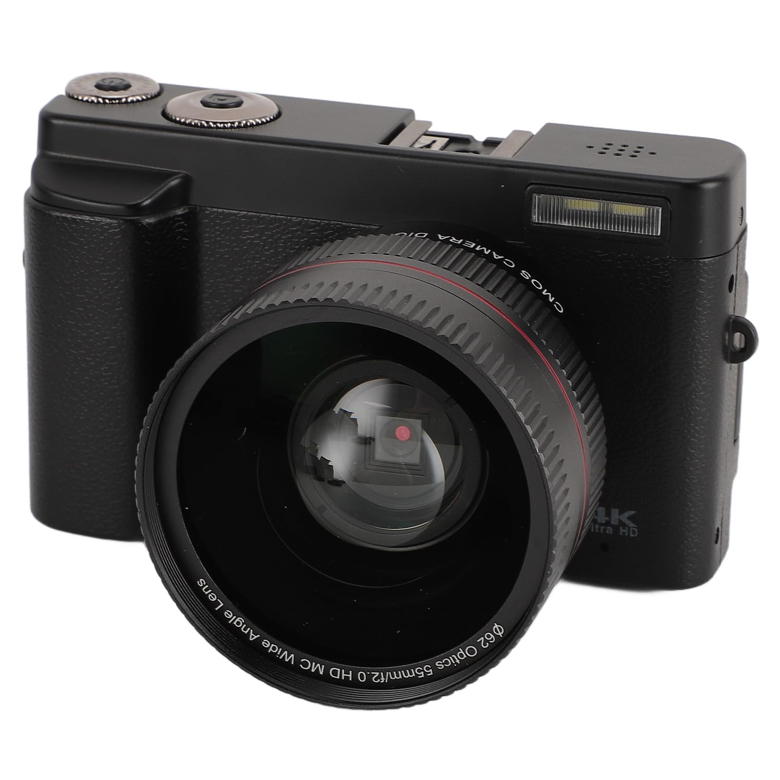 PUSOKEI 4K 48MP Vlogging Camera with 16x Digital Zoom - HD Photo & 4K Video Recording, Auto Focus & Anti-Shake, 3