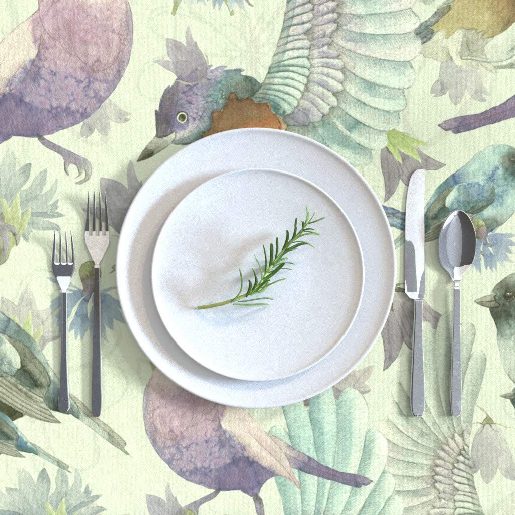 Custom Printed Spoonflower Cotton Sateen Tablecloth 90