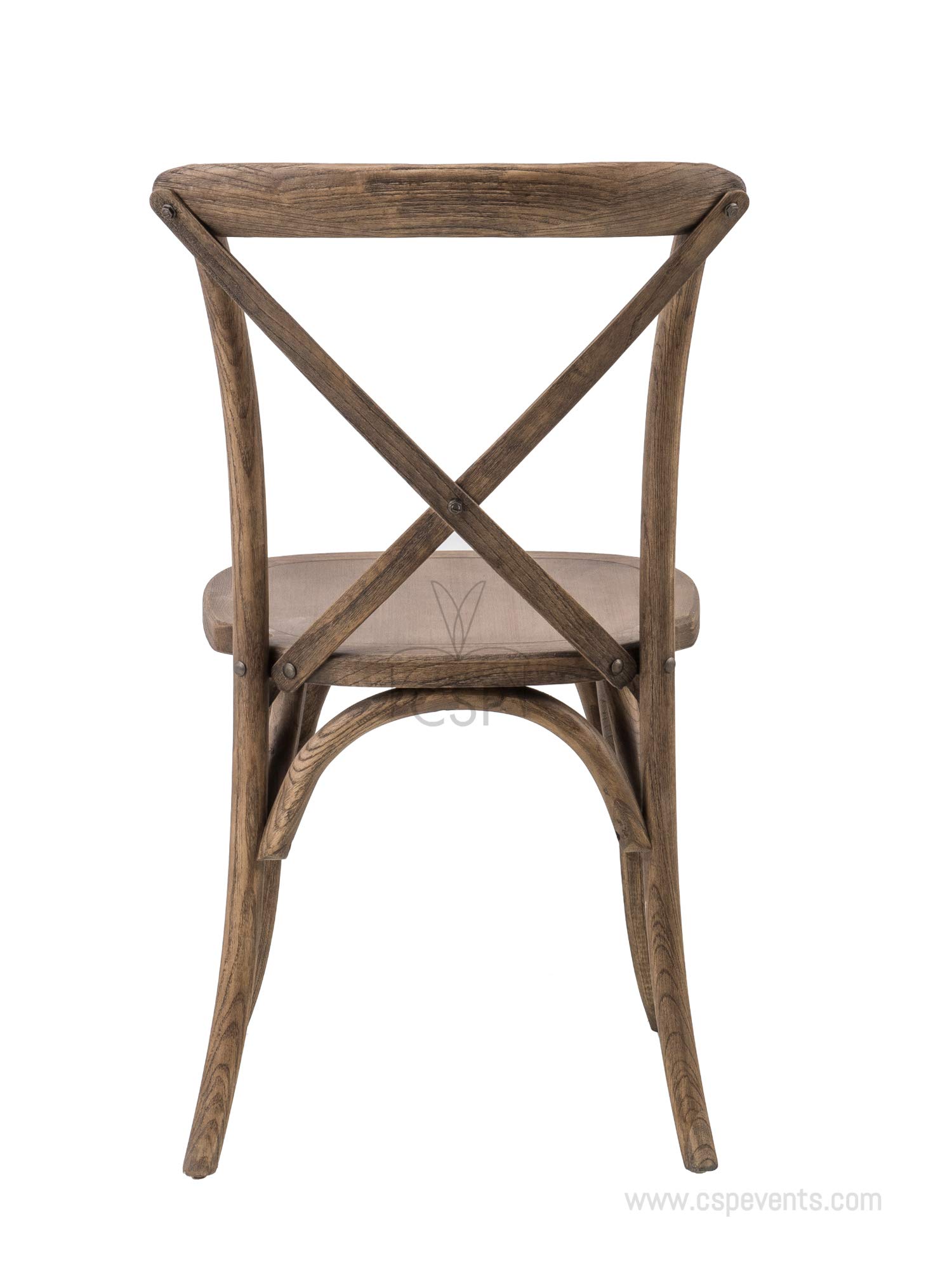 Dark Walnut Crossback Dining Chairs - Commercial Grade Solid Wood Restaurant Chairs (1-Pack) - Perfect for Restaurants, Cafes, and Home Dining Rooms