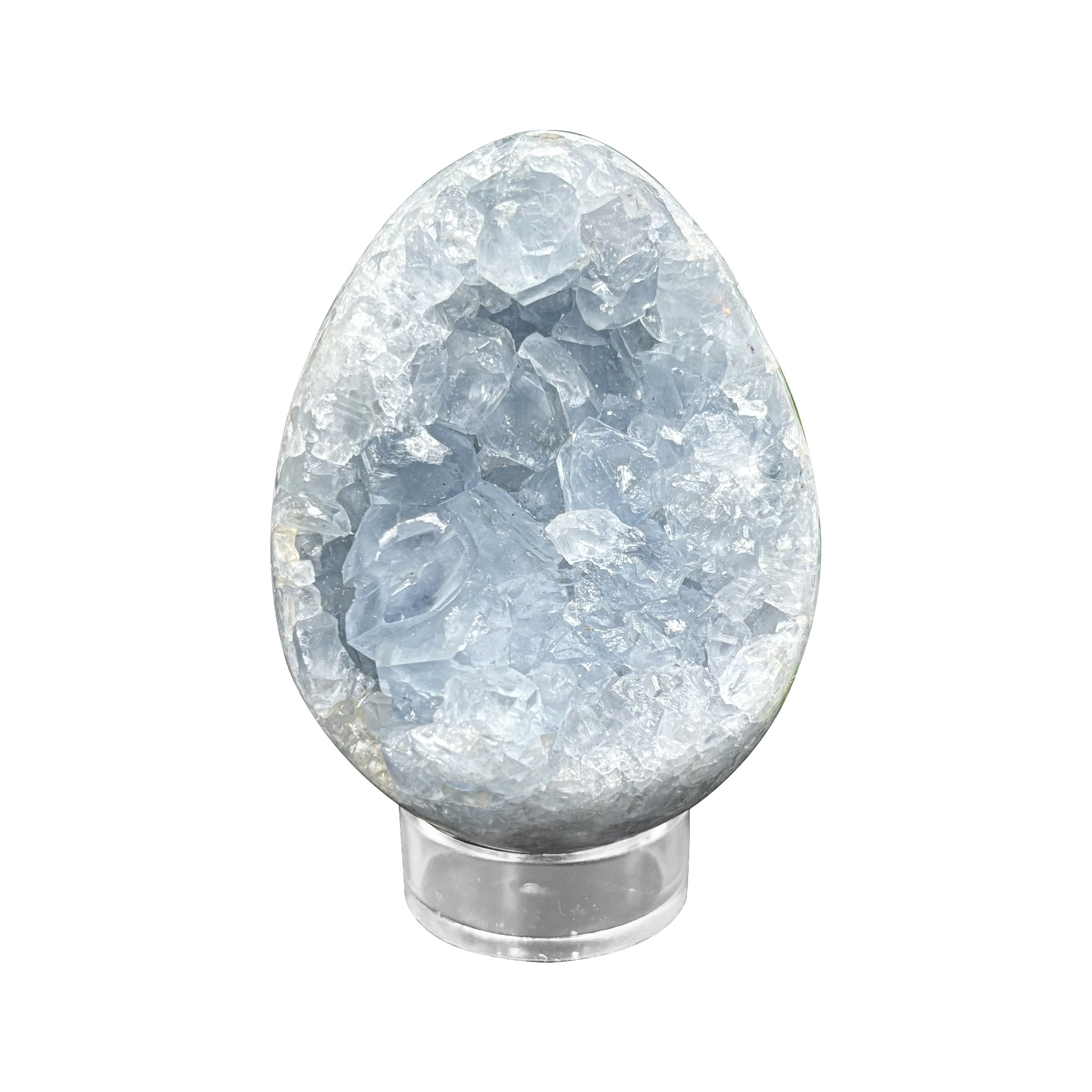 Natural Celestite Crystal Geode - Raw Healing Stone for Meditation, Energy Work & Spiritual Healing | Calming Blue Gemstone for Home Décor & Display | Perfect for Yoga Spaces, Meditation Rooms & Crystal Collections (RGD768)