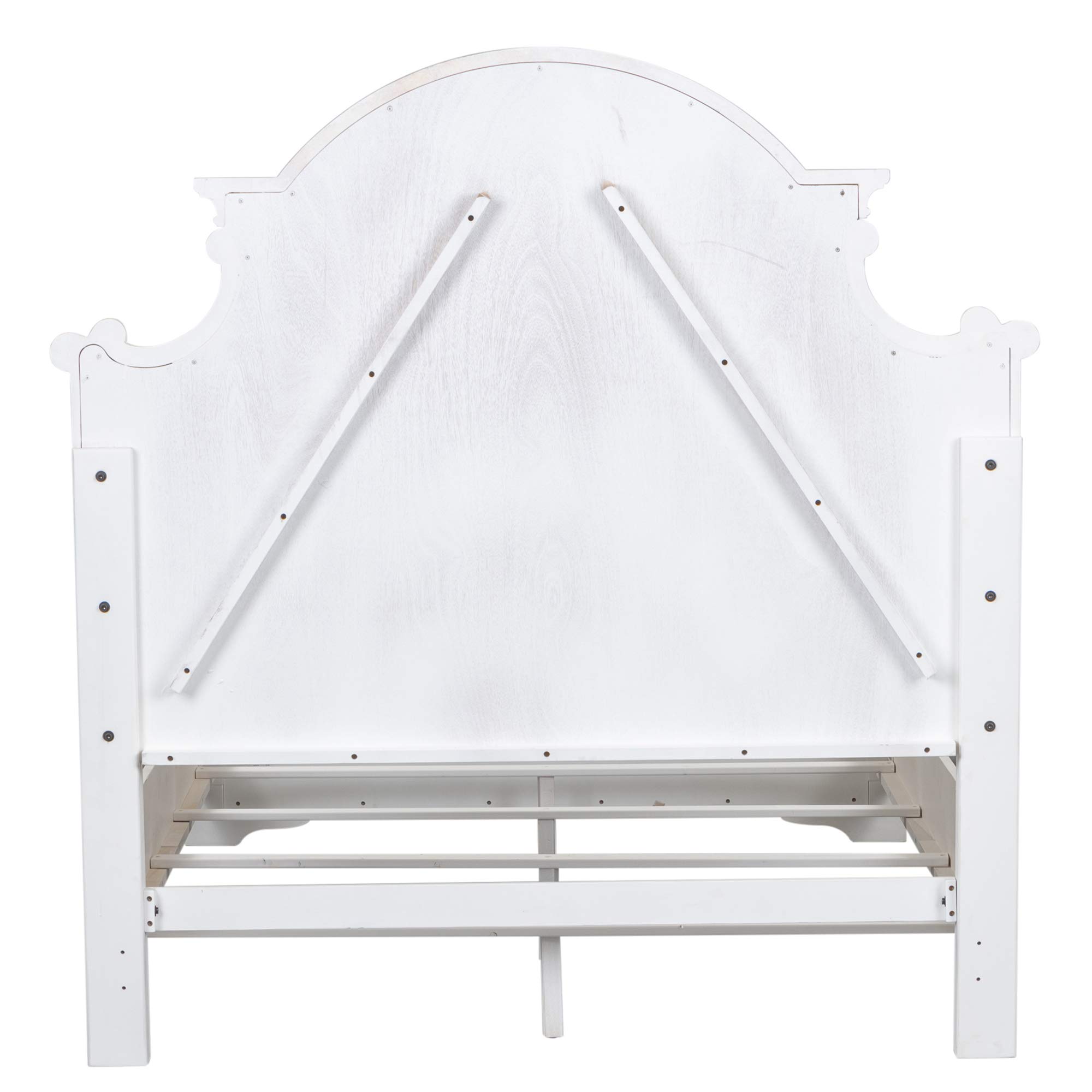 Liberty Furniture Magnolia Manor King Size Panel Bed - Antique White Finish | Elegant Bedroom Furniture for Master Suite & Guest Room