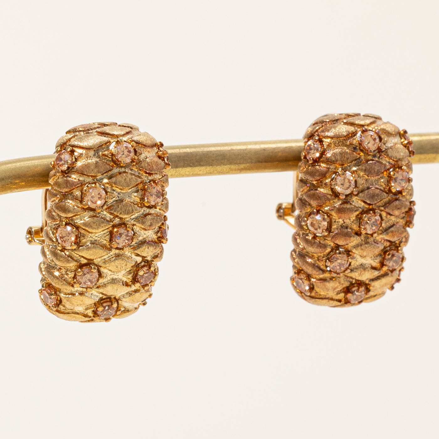 De Paoli 1.20ctw Brown Zircon Stud Earrings for Women - Elegant Cubic Zirconia Jewelry Gift for Birthday, Anniversary & Special Occasions
