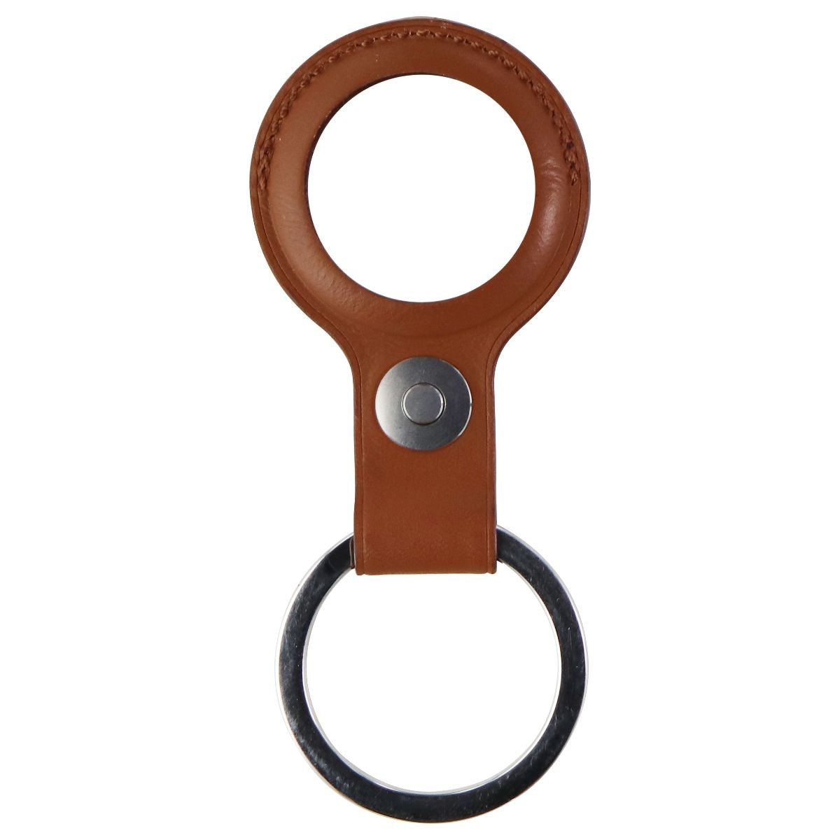 Apple AirTag Leather Key Ring - Genuine Saddle Brown (MX4M2ZM/A) | Premium Key Finder for iPhone | Perfect for Keys, Wallets & Luggage Tracking