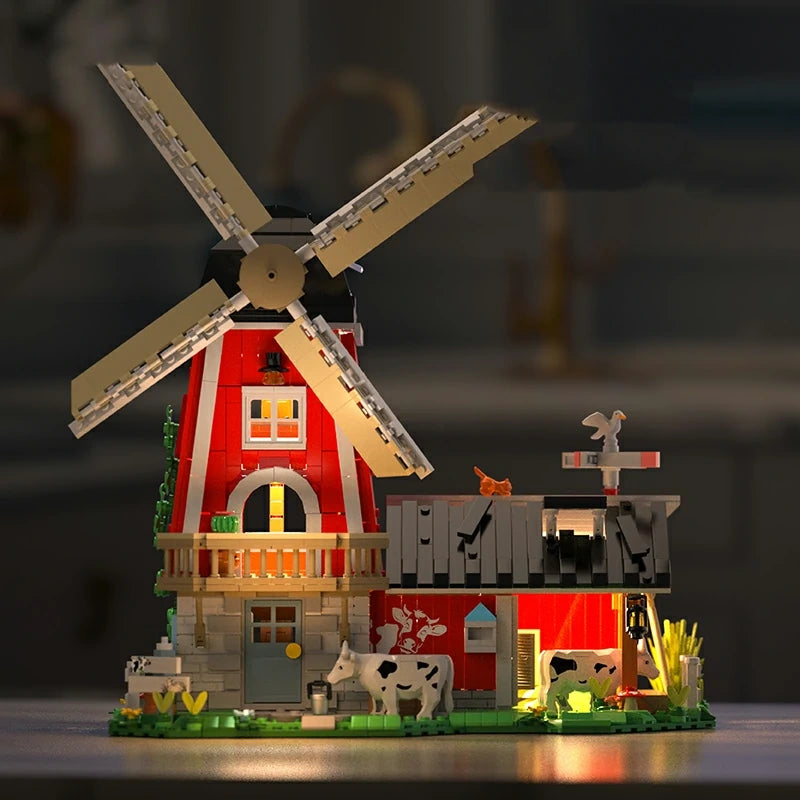Iambrick 40201 Windmill Dairy Workshop Building Blocks Set - Creative STEM Toy for Kids, Perfect for Farm & Animal Lovers (Great for Birthday Gifts & Educational Play)