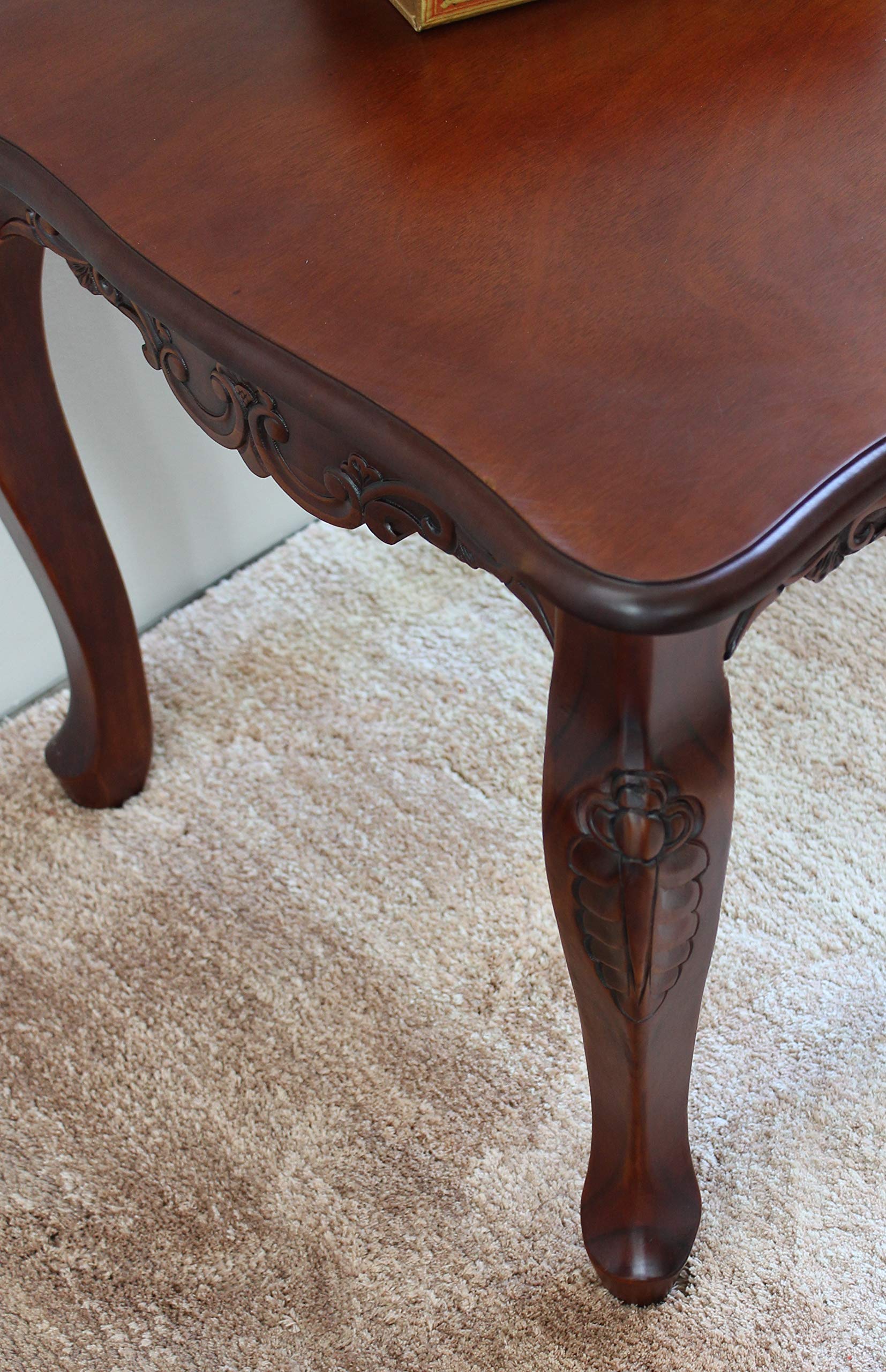 Handcrafted Wooden Square End Table - International Caravan Furniture for Living Room, Bedroom & Office Decor