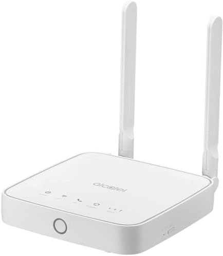 Alcatel Wi-Fi LINK HUB 4G LTE Mobile Hotspot with GSM Landline Port - Unlocked Global Router, RJ45 Ethernet, HH41NH Model (White) - Perfect for Travel, Remote Work & Home Internet Backup