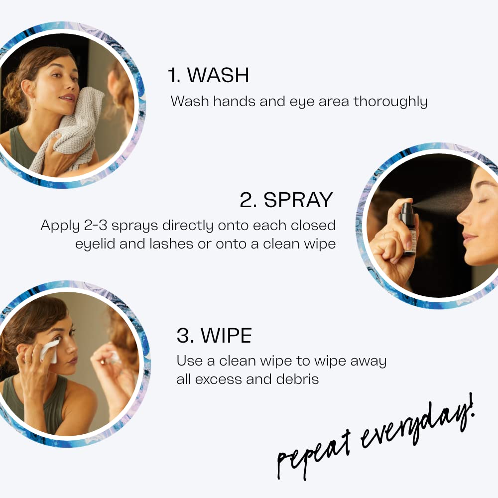 Avenova Hypochlorous Acid Eyelid & Eyelash Cleanser Spray - 20mL (0.68oz) | Gentle Daily Eye Wash for Irritation, Dry Eyes & Blepharitis | Perfect for Contact Lens Wearers & Post-Eyelash Extension Care