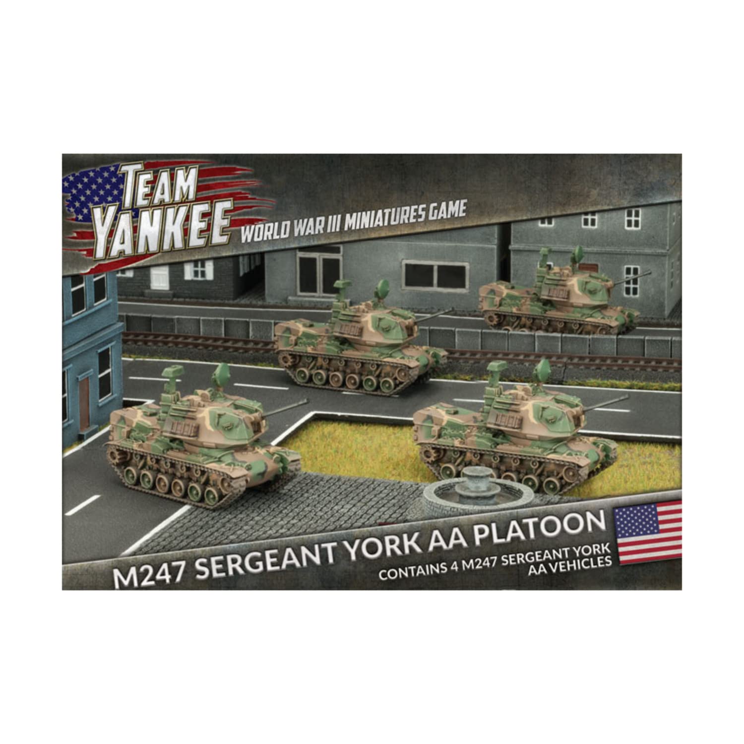 Team Yankee: M247 Sergeant York AA Platoon - TUBX10 | 15mm Scale Wargaming Miniatures for Historical & Modern Military Strategy Games | Perfect for Tabletop Battles & Collectors