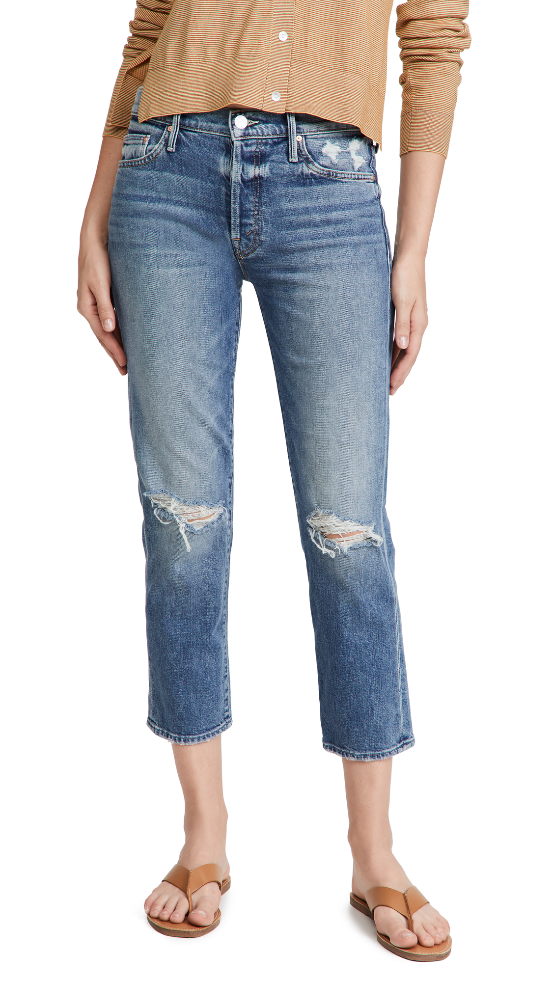 MOTHER Women's Superior The Trickster Ankle Jeans - Stylish High-Rise Skinny Jeans for Casual Wear & Night Out