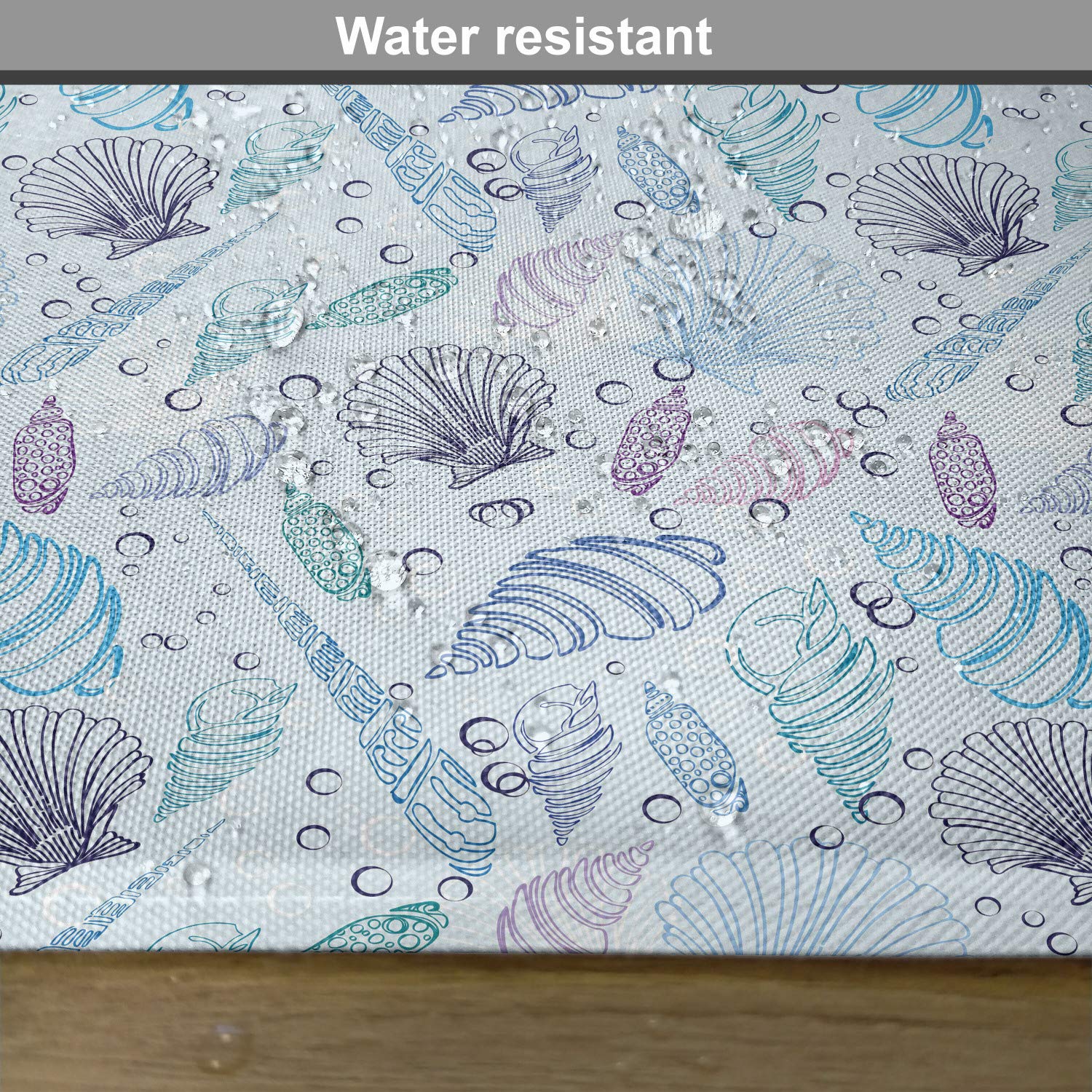 Ambesonne Nautical Place Mats Set of 4 - Sea Shell Pattern Underwater Bubbles Ocean Themed Washable Fabric Placemats for Dining Table & Kitchen Decor in Indigo Blue & Purple | Perfect for Beach House, Coastal Dining, and Ocean-Inspired Home Decor
