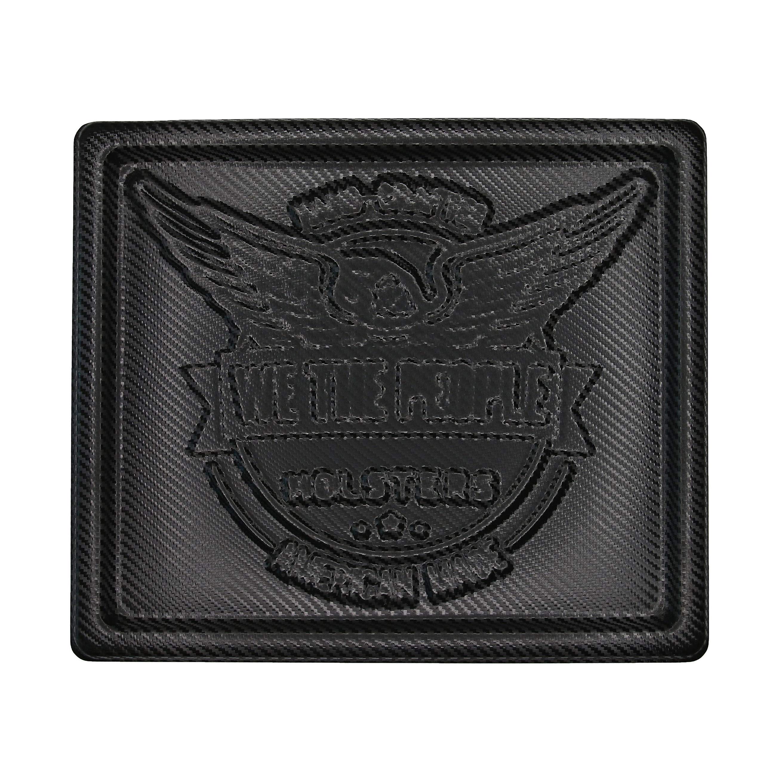 We The People Holsters - Custom Logo EDC Kydex Dump Tray - Personalized Valet Tray for Men - EDC Organizer for Keys, Wallet, Phone & Everyday Carry Essentials - Carbon Fiber Design - Perfect for Home, Office & Car Organization