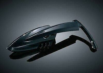 KURYAKYN Gloss Black Scythe Mirrors Pair - Compatible with Harley Davidson & Metric Motorcycles | Universal Fit for Cruisers & Touring Bikes | Enhances Safety & Style on the Road