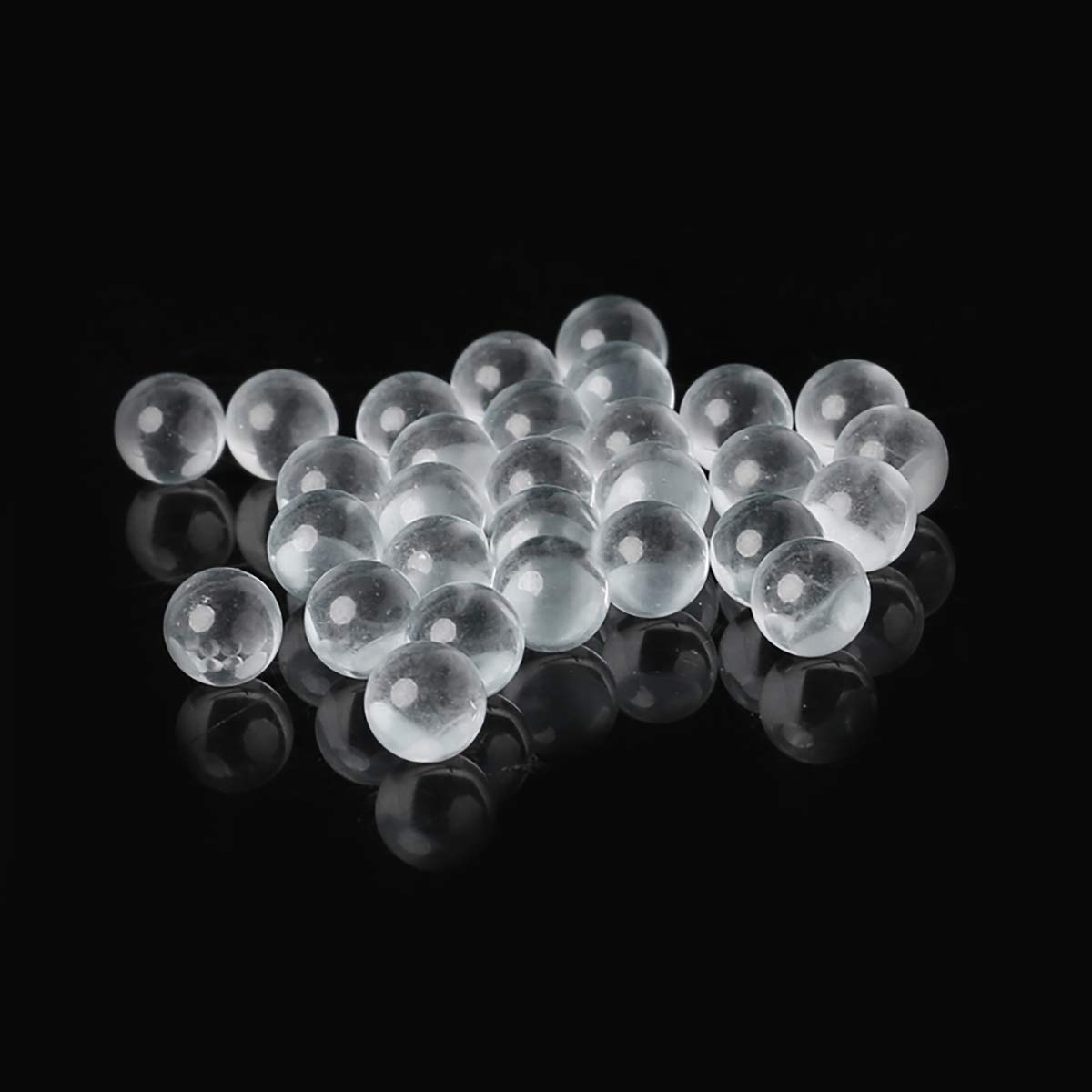LKXHarleya 100 Pcs Transparent Glass Vase Filler Marbles - 5mm Round Beads for DIY Home Decor, Wedding Centerpieces & Aquarium Landscaping