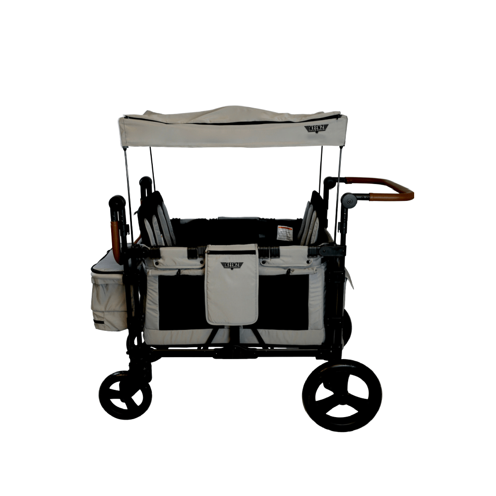 Keenz XC+2.0 Stroller Wagon for 4 Passengers - All-Terrain Baby & Kids Wagon with Canopy - Perfect for Beach, Park, and Family Outings