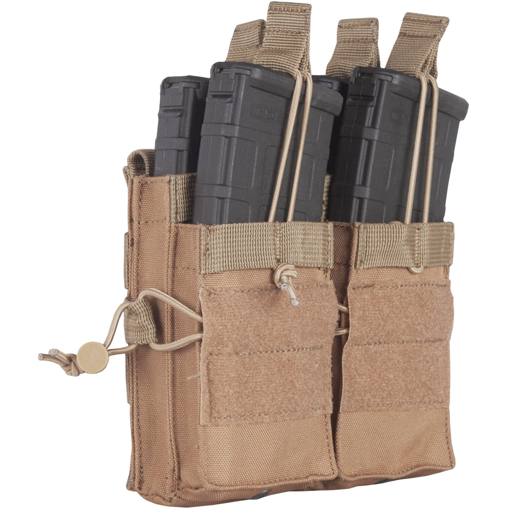 Quad AR-15 Magazine Holder - 4 Stackable Polymer Mag Pouch for Tactical Range & Hunting Use