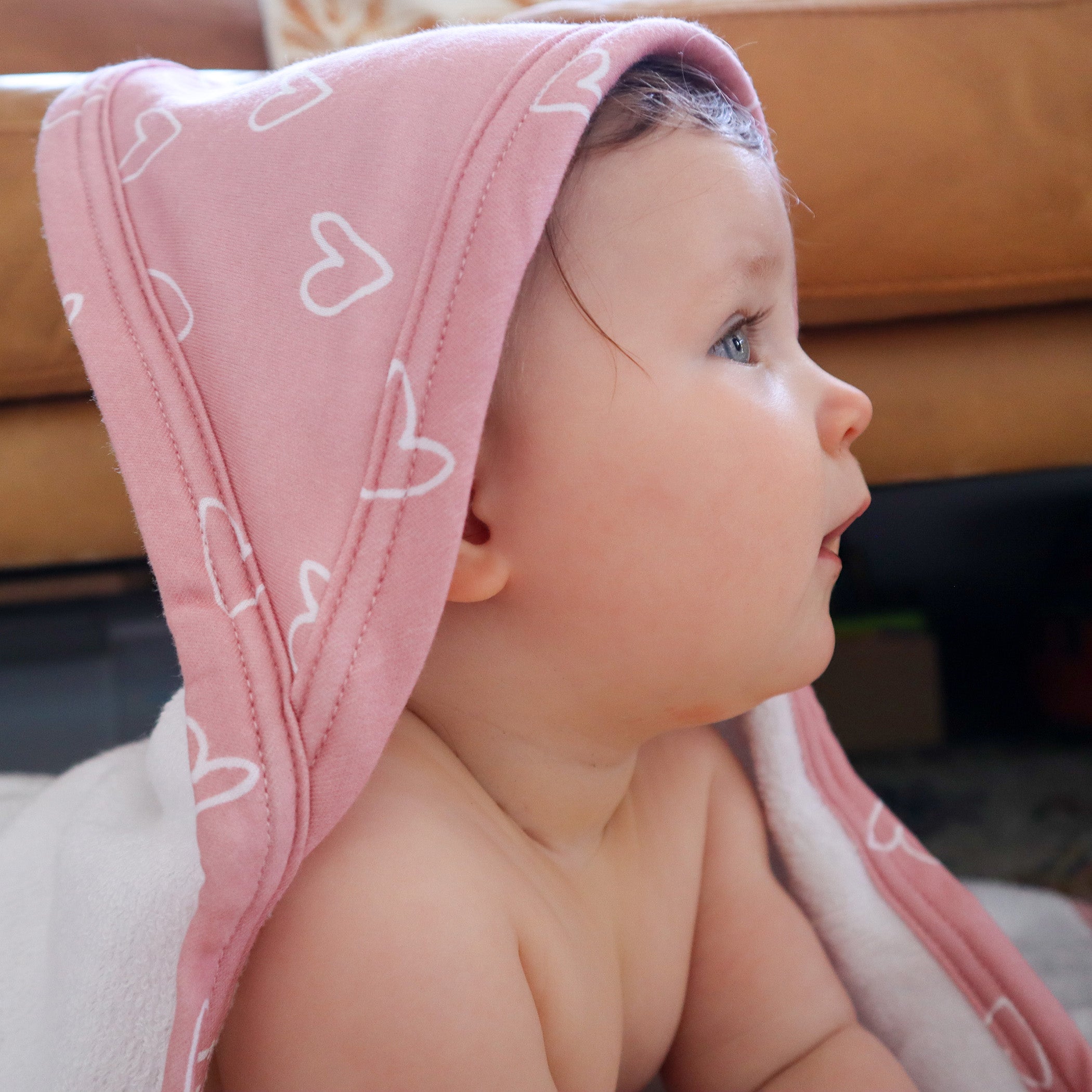 Nordic Style 2-Pack Hooded Towel Set - Dusty Berry & Rose | Soft Absorbent Bath Towels for Babies, Kids & Adults | Perfect for Spa, Beach & Pool Use