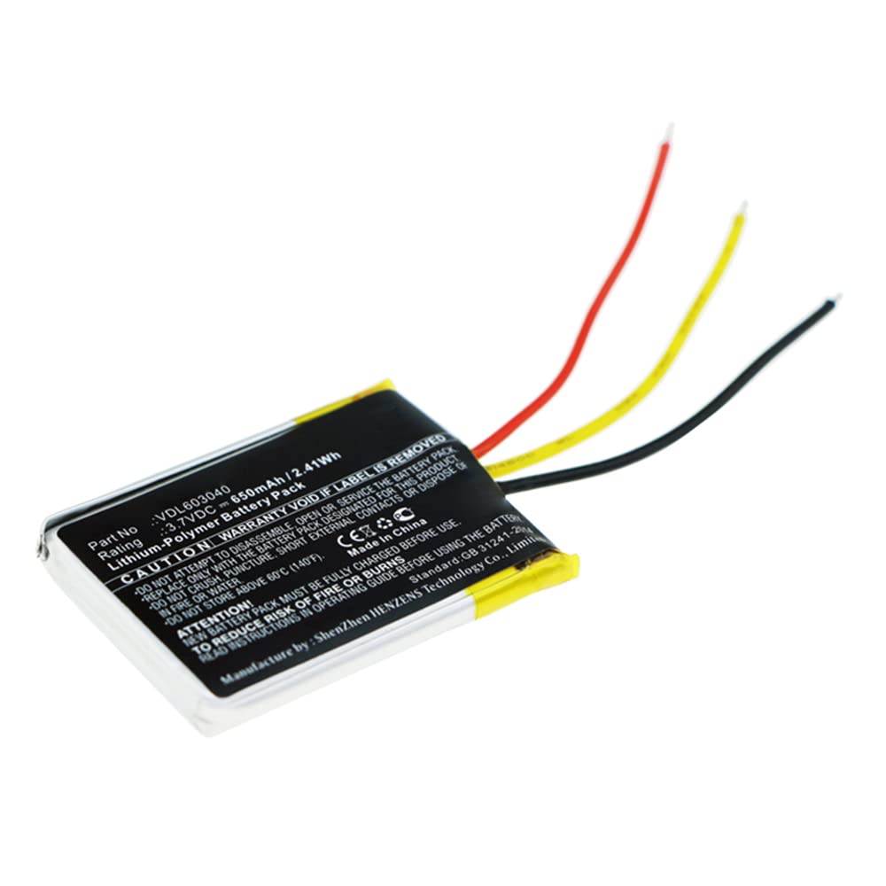 Synergy Digital Wireless Headset Replacement Battery - 3.7V 650mAh Li-Polymer Battery Compatible with VDL603040 Headset | Perfect for Office, Call Center & Remote Work