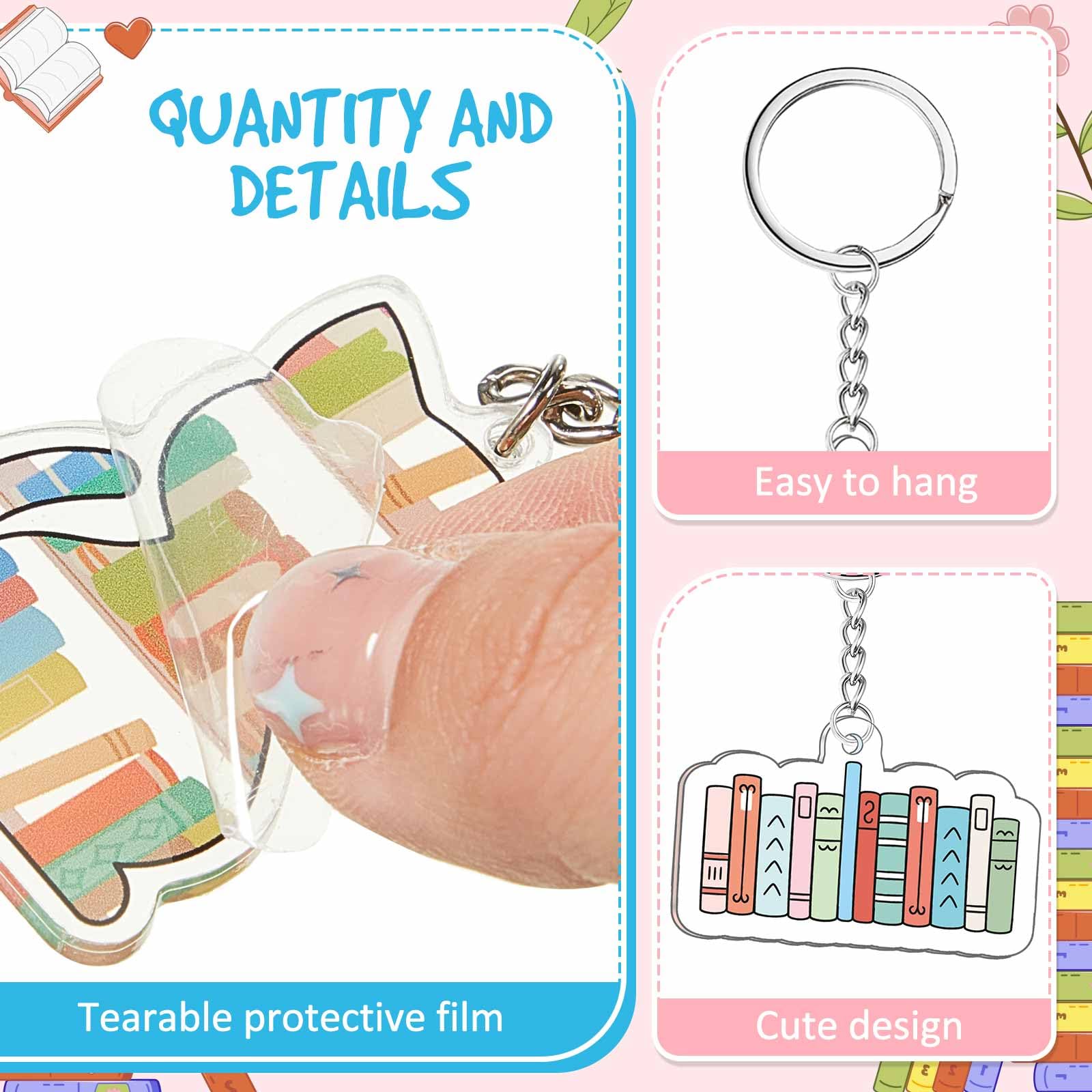 Funny Book Keychain - Unique Book Lovers Gift for Women, Bookish Party Favors & Birthday Accessories - Perfect for Readers, Book Club Members & Literary Enthusiasts