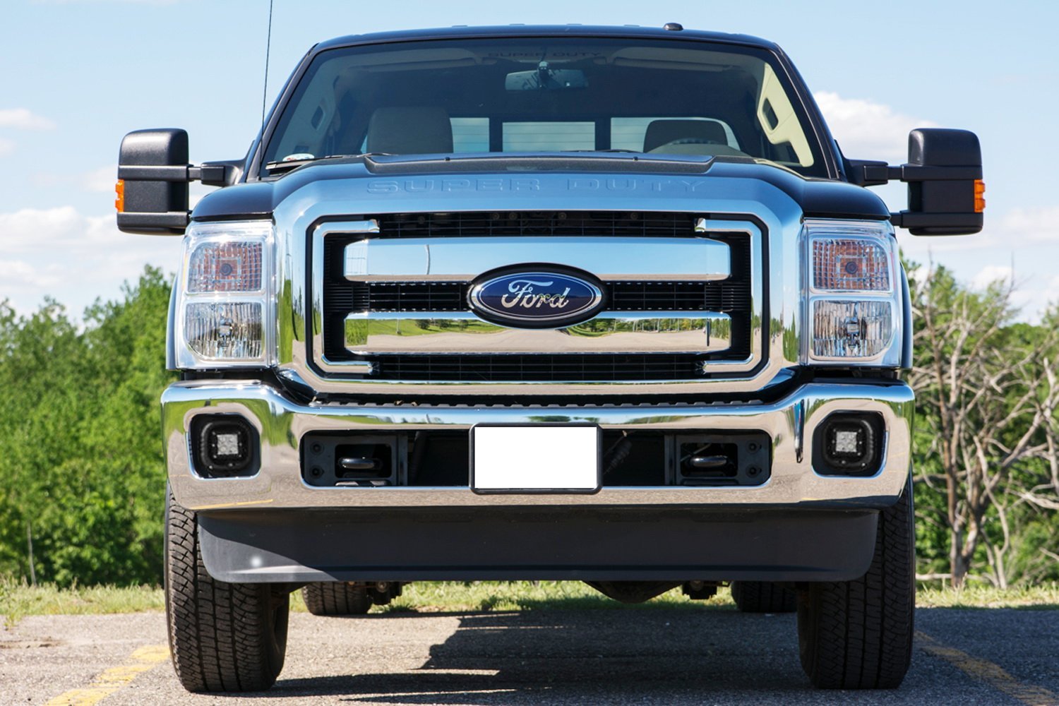 40W CREE LED Pods with Fog Light Mounting Bracket & Wiring Harness for 2016 Ford F250 F350 - Off-Road Lighting, Truck Accessories, Fog Light Replacement