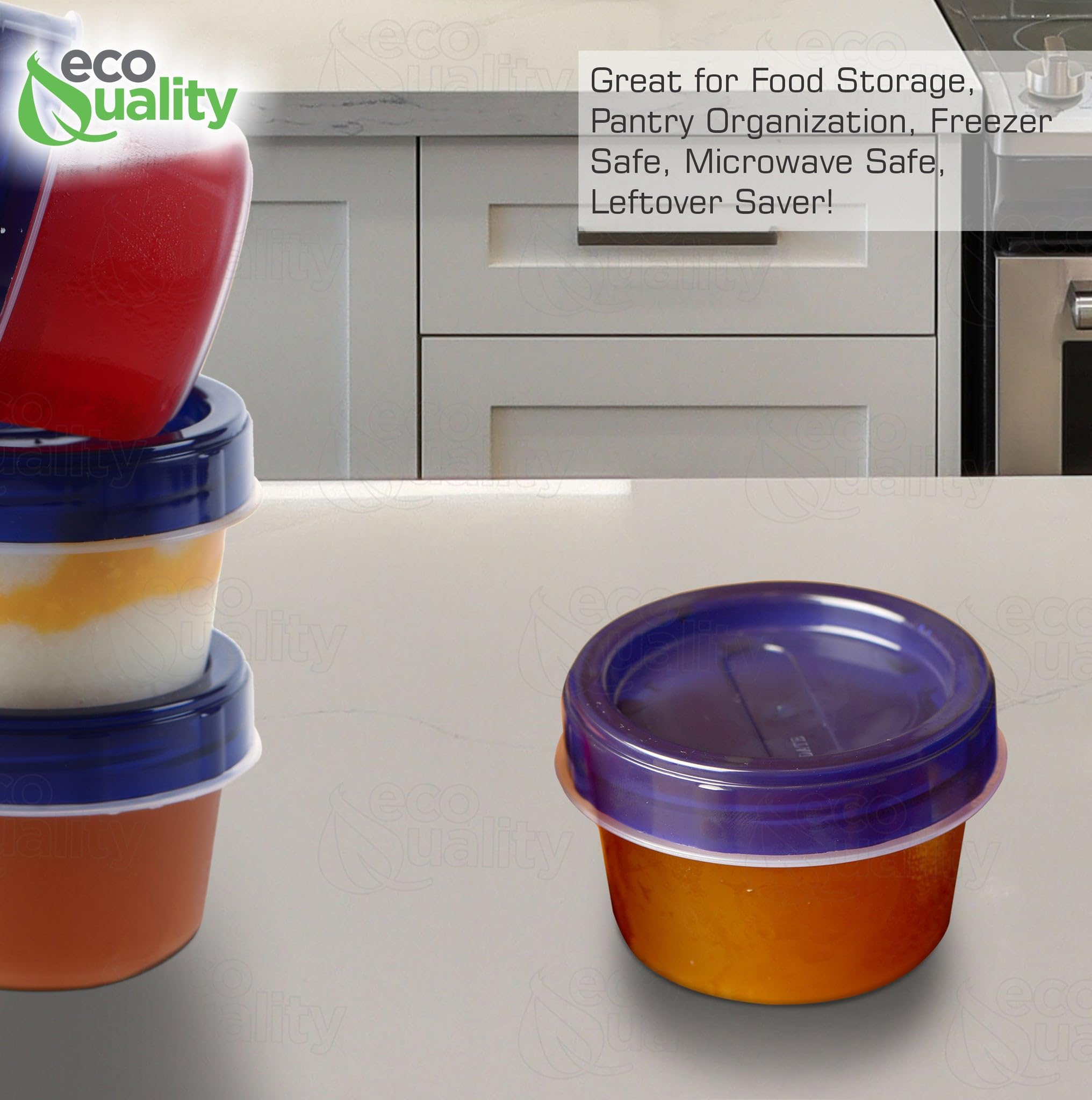 120 Pack 4oz Twist Top Airtight Plastic Food Storage Containers with Leak-Proof Lids - BPA-Free, Reusable & Stackable Snack Canisters for Kitchen Pantry Organization, Meal Prep, and On-the-Go Snacks