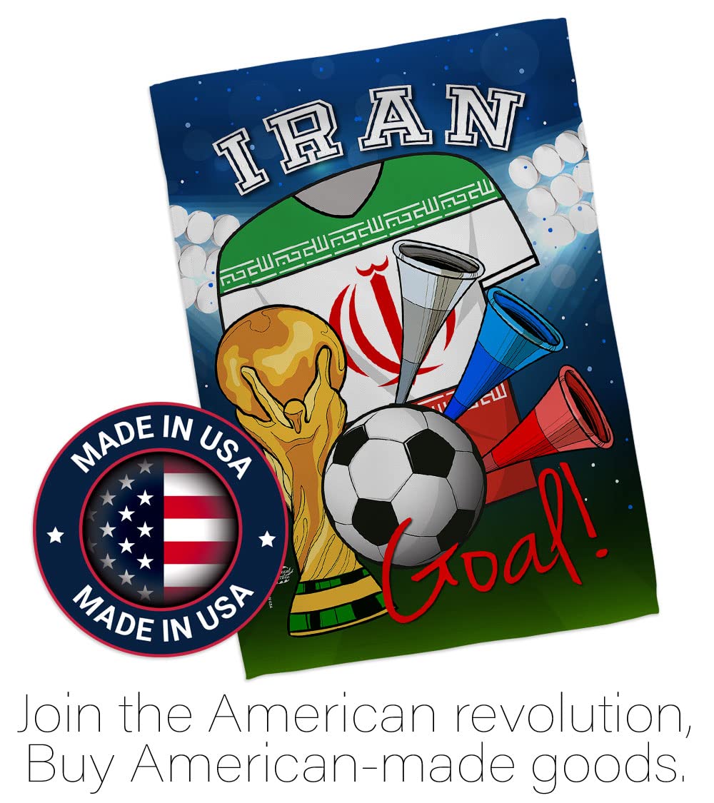 Iran Flag - World Cup Soccer Decor for Home, Garden & Sports Fans