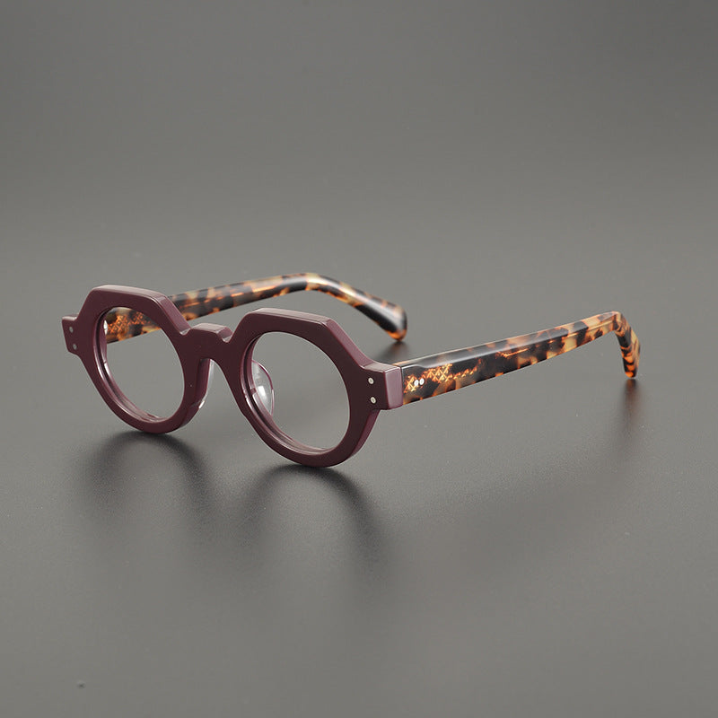 Stylish Geometric Acetate Eyeglass Frames SC2005 - Trendy Unisex Optical Glasses for Work, Reading & Fashion Accessories