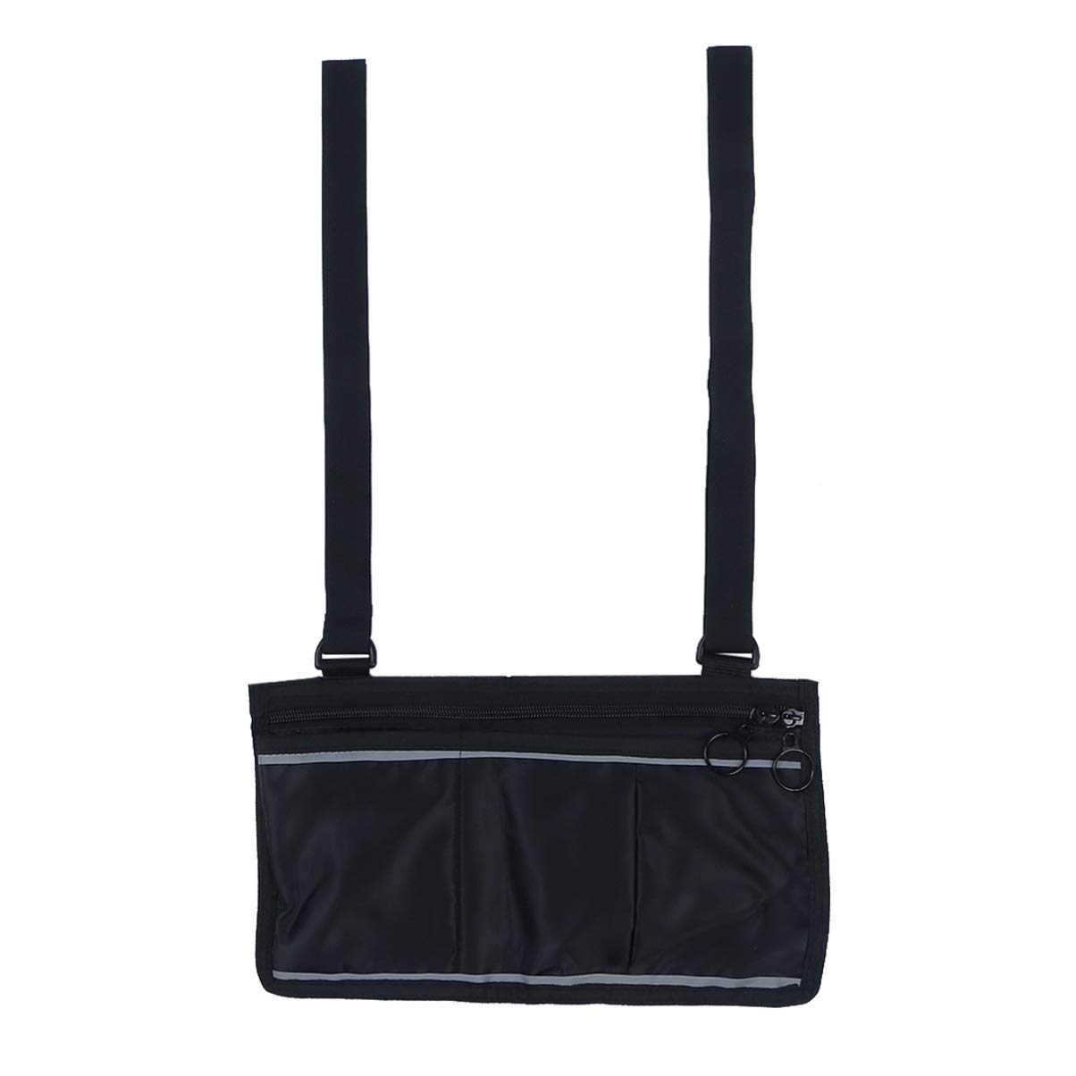 DOITOOL Lightweight Wheelchair Side Bag with Multiple Pouches - Travel Wheelchair Storage Organizer for Armrest - Fits Electric Wheelchairs, Mobility Scooters & Walkers (Black) - Perfect for Daily Use, Travel & Outdoor Activities