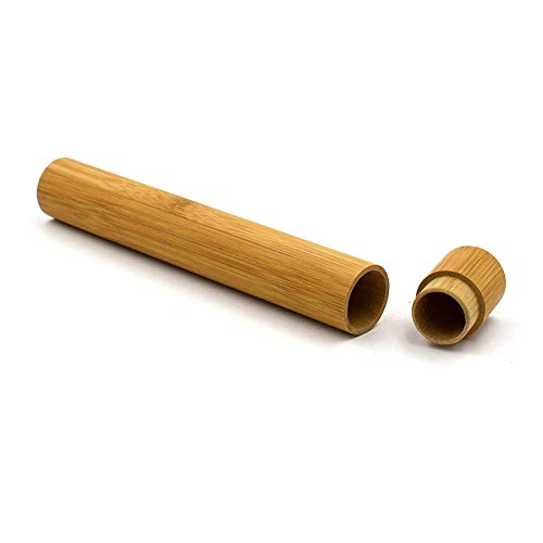 Eco-Friendly Bamboo Toothbrush Travel Case for Adults & Kids - Portable Toothbrush Holder with Toothpaste Storage - Ideal for Travel, Camping, School & Family Use (1PC) - Perfect for Sustainable Oral Care On-The-Go