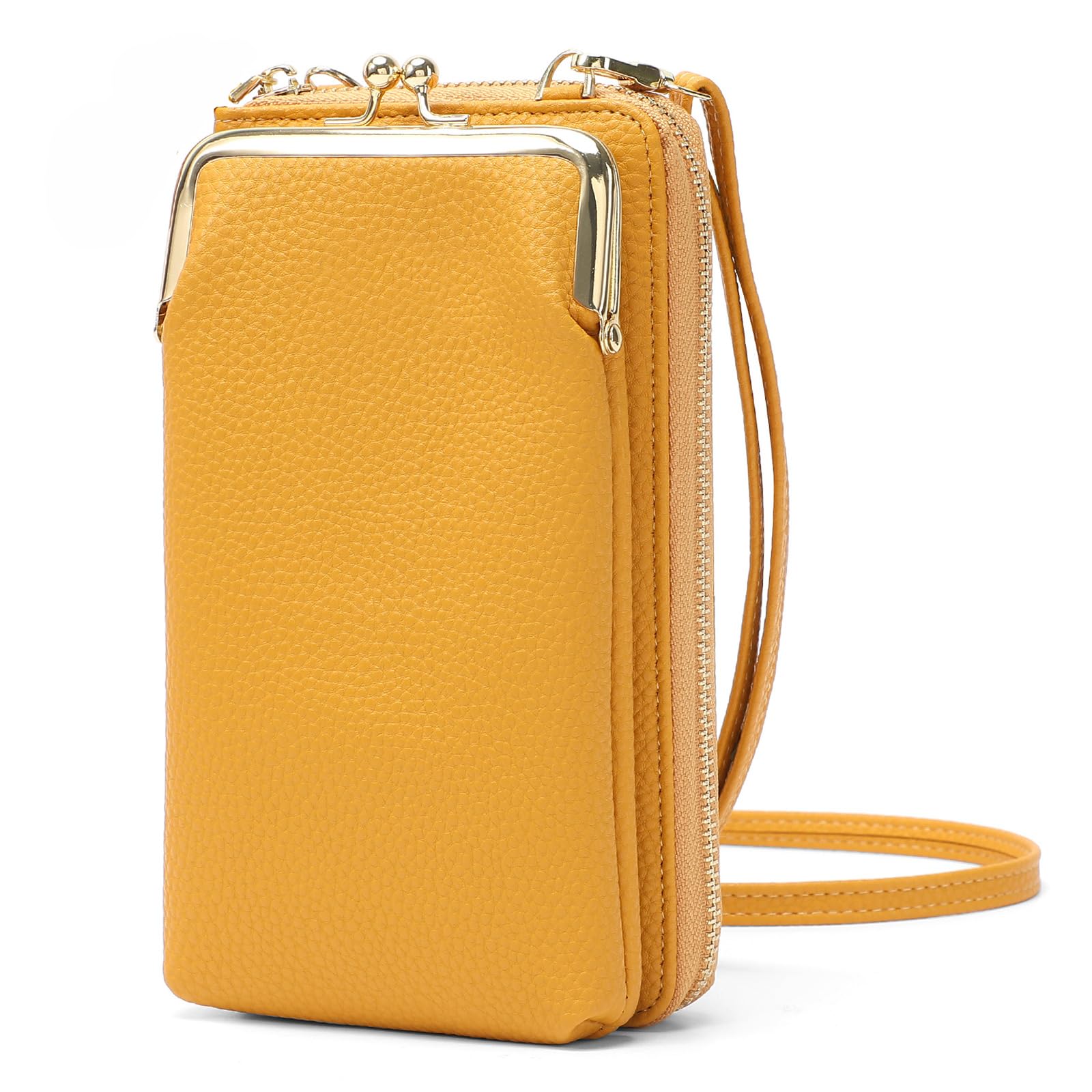 EASTNIGHTS Small Crossbody Phone Bag for Women - Cute Kiss Lock Shoulder Purse with Credit Card Slots & Phone Pocket | Perfect for Daily Use, Travel, Shopping & Outings