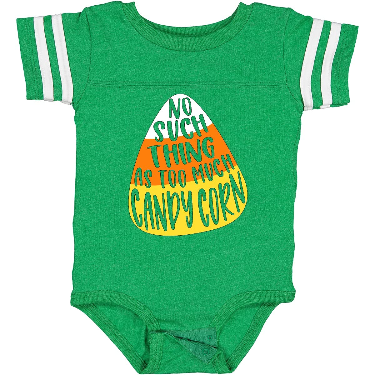 Inktastic Halloween Baby Bodysuit - No Such Thing As Too Much Candy Corn | Cute Infant Outfit for Halloween Parties & Trick-or-Treating