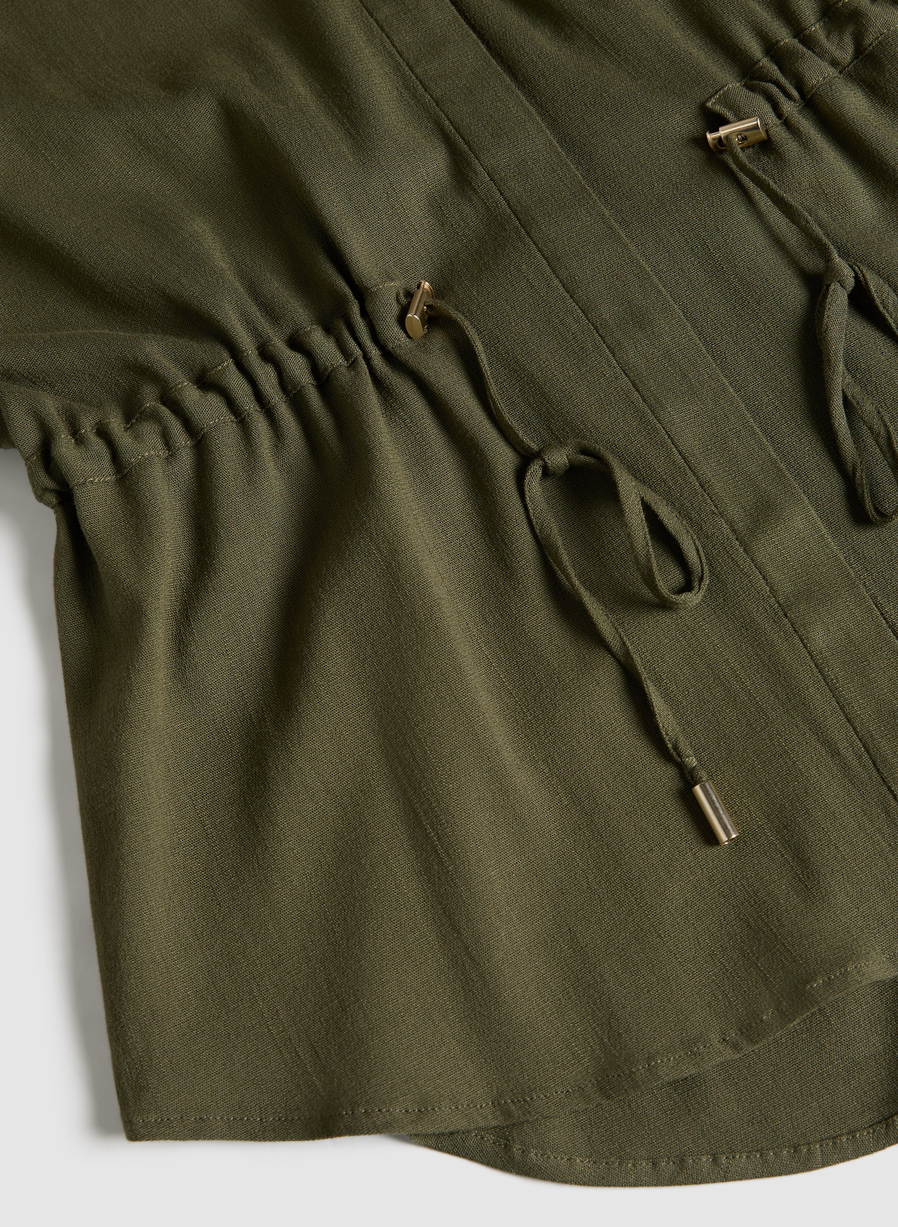 Stylish Drawstring Waist Blouse for Women - Trendy Casual & Office Wear - Perfect for Work, Date Night & Everyday Outfits
