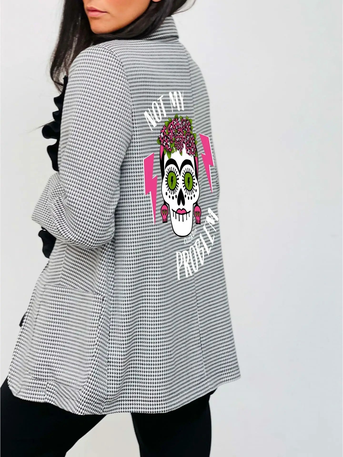 Katryna Houndstooth Blazer for Women - Elegant & Unique Office Wear, Business Attire & Special Occasions