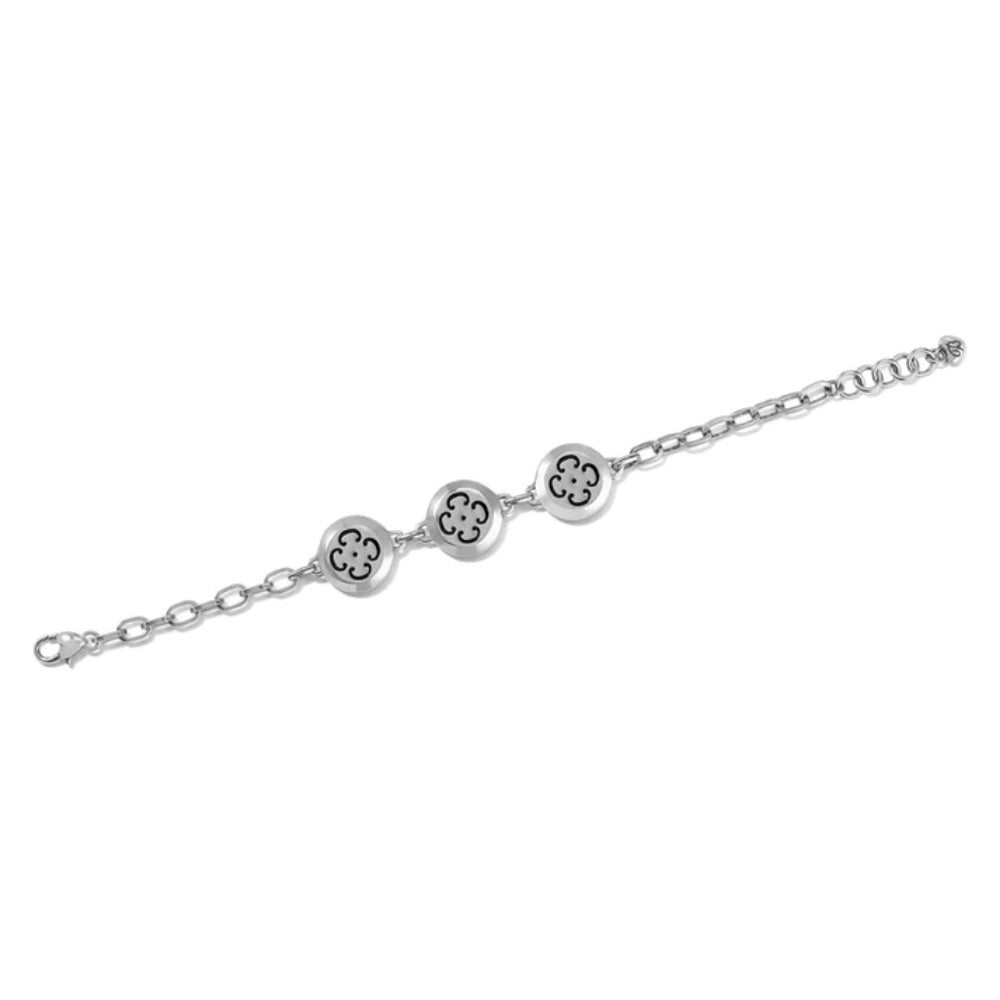 Brighton Meridian Eclipse Disc Bracelet - Elegant Silver Bangle for Women | Perfect for Parties, Weddings & Everyday Wear