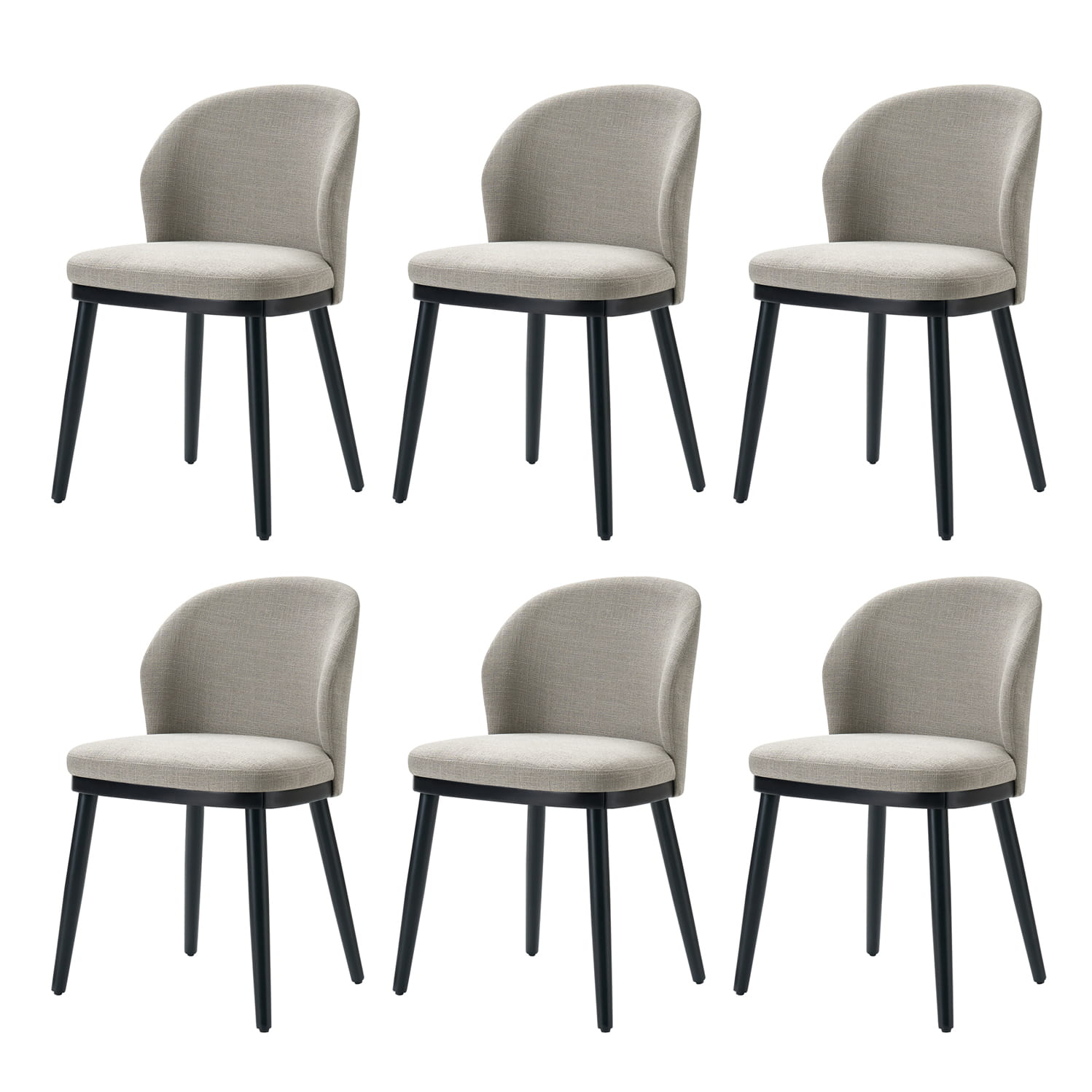 Premium Alrun Dining Chairs with Lumbar Support - Set of 2/4/6 - Modern Comfortable Kitchen & Dining Room Furniture for Home & Restaurant Use