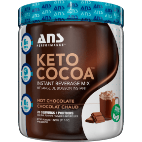 Ans Performance Keto Cocoa Instant Drink Mix 320g - Low Carb Chocolate Energy Boost for Weight Loss & Ketogenic Diet - Perfect for Breakfast, Workout Recovery & Healthy Snacking