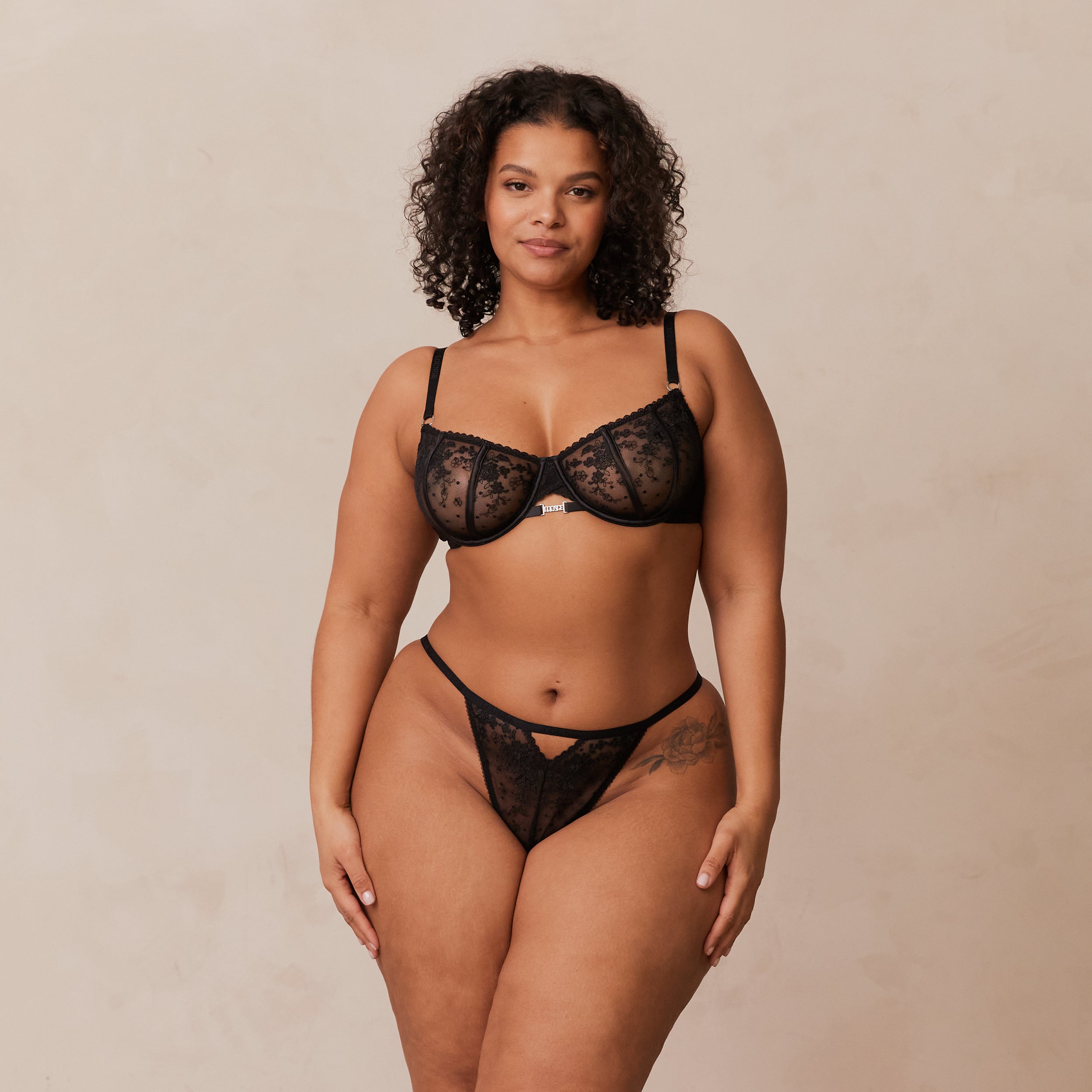 Flirt Balcony Bra - Sexy Lace Underwire Push Up Bra for Women, Black | Perfect for Date Night, Valentine's Day & Special Occasions