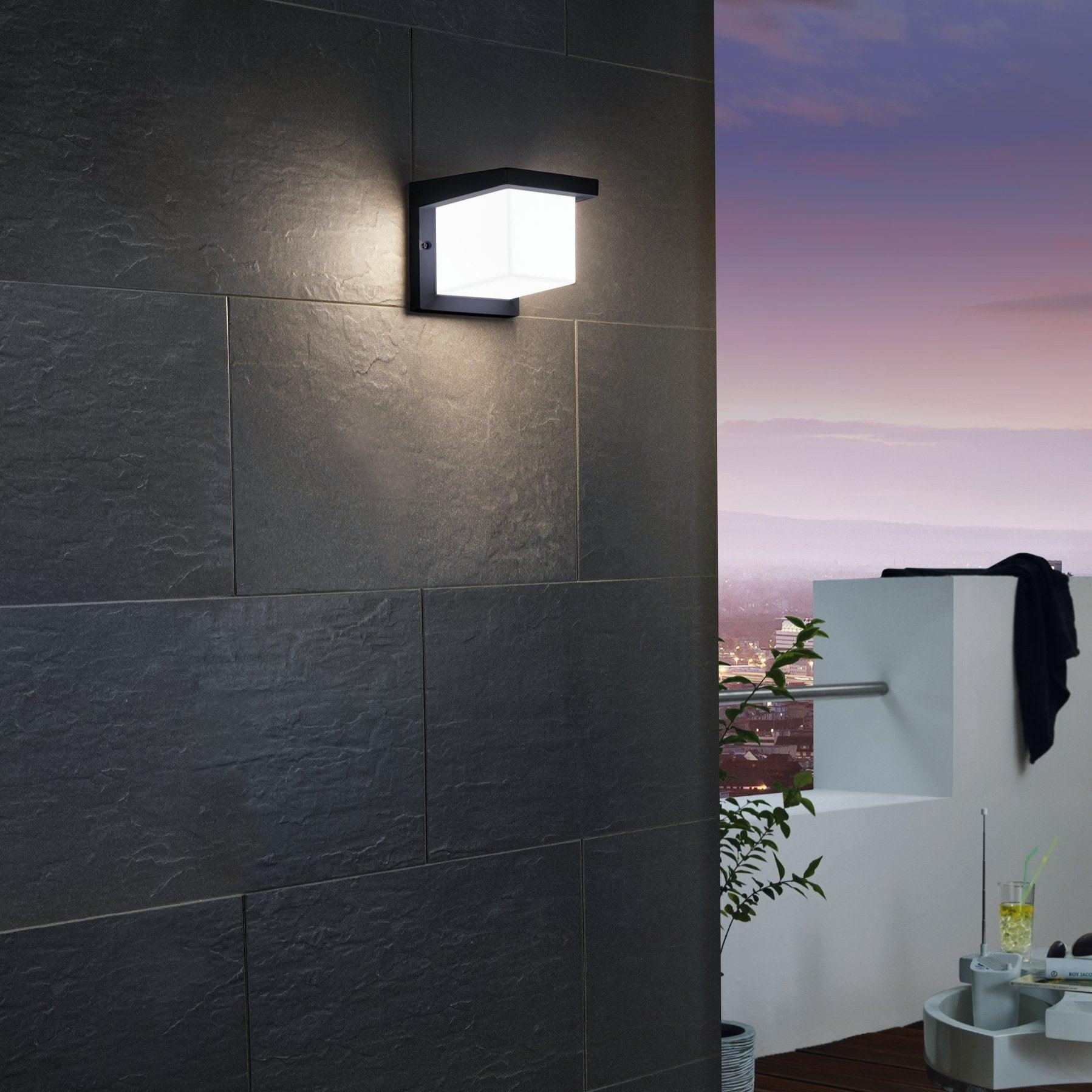 Eglo Desella 1 IP54 Grey Outdoor Wall Light - Weatherproof Exterior Lighting for Patio, Garden & Porch - Durable Outdoor Wall Sconce for Home & Commercial Use