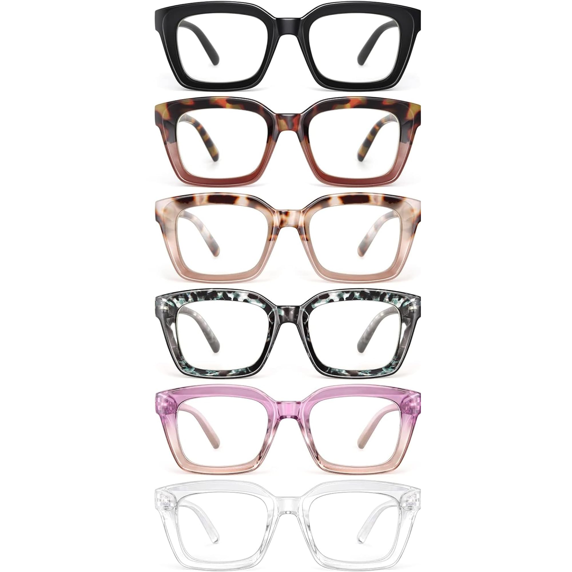 Miyya Oprah Style Reading Glasses for Women - Blue Light Blocking Cheater Eyeglasses with Oversized Frames | Fashionable Readers for Computer Work, Reading & Screen Time
